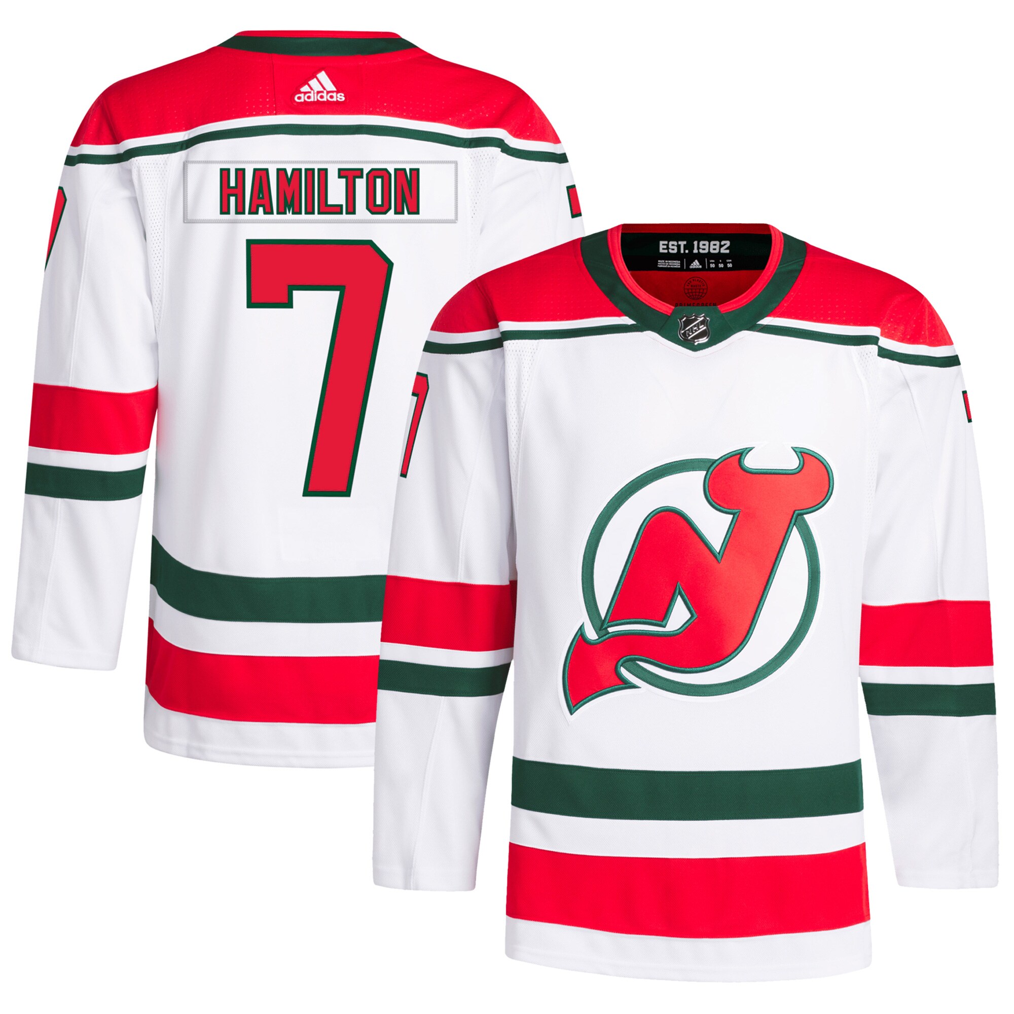 Dougie Hamilton New Jersey Devils  2022/23 Heritage Primegreen Authentic Pro Jersey - White