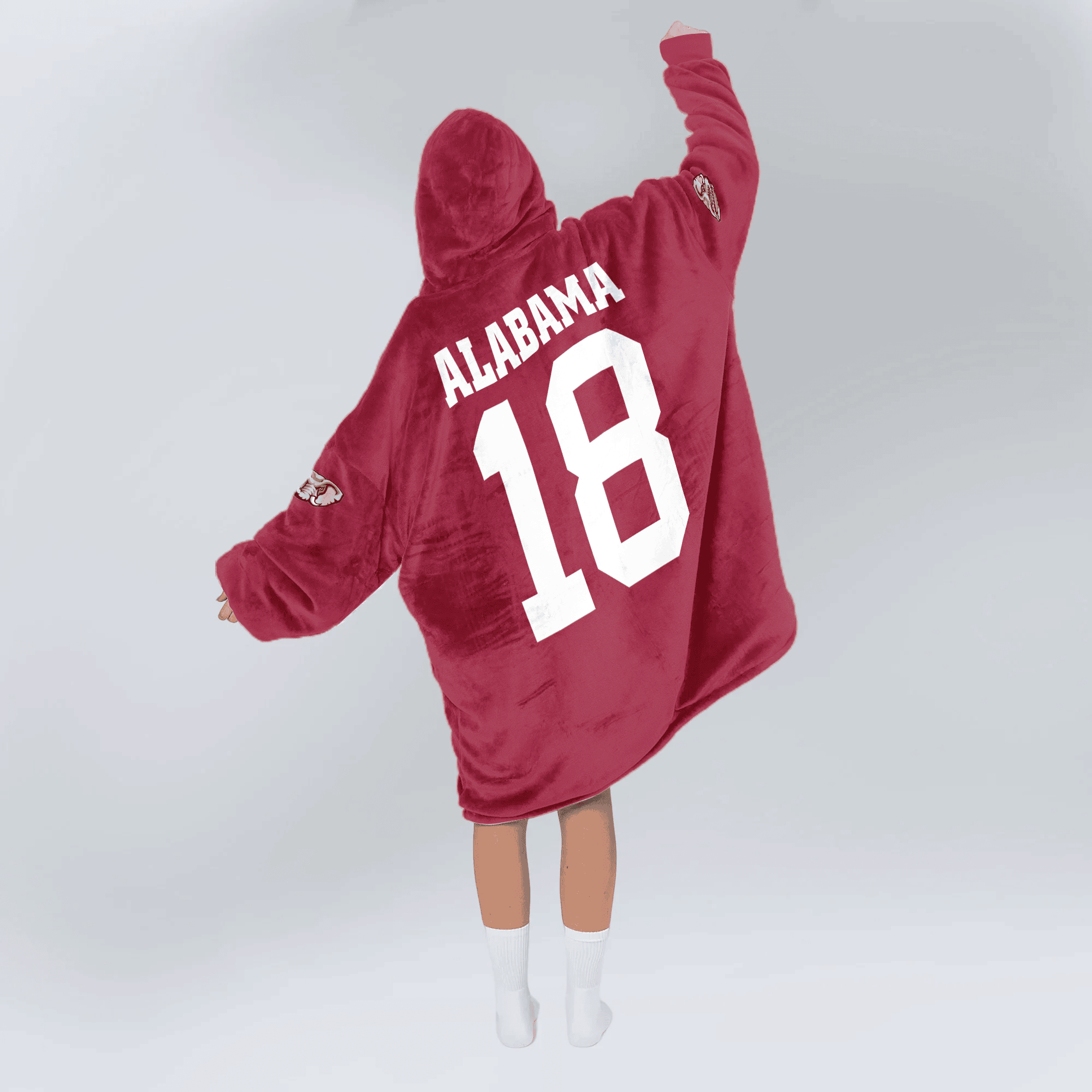 Adult 18 Alabama Football Unisex Blanket Hoodie