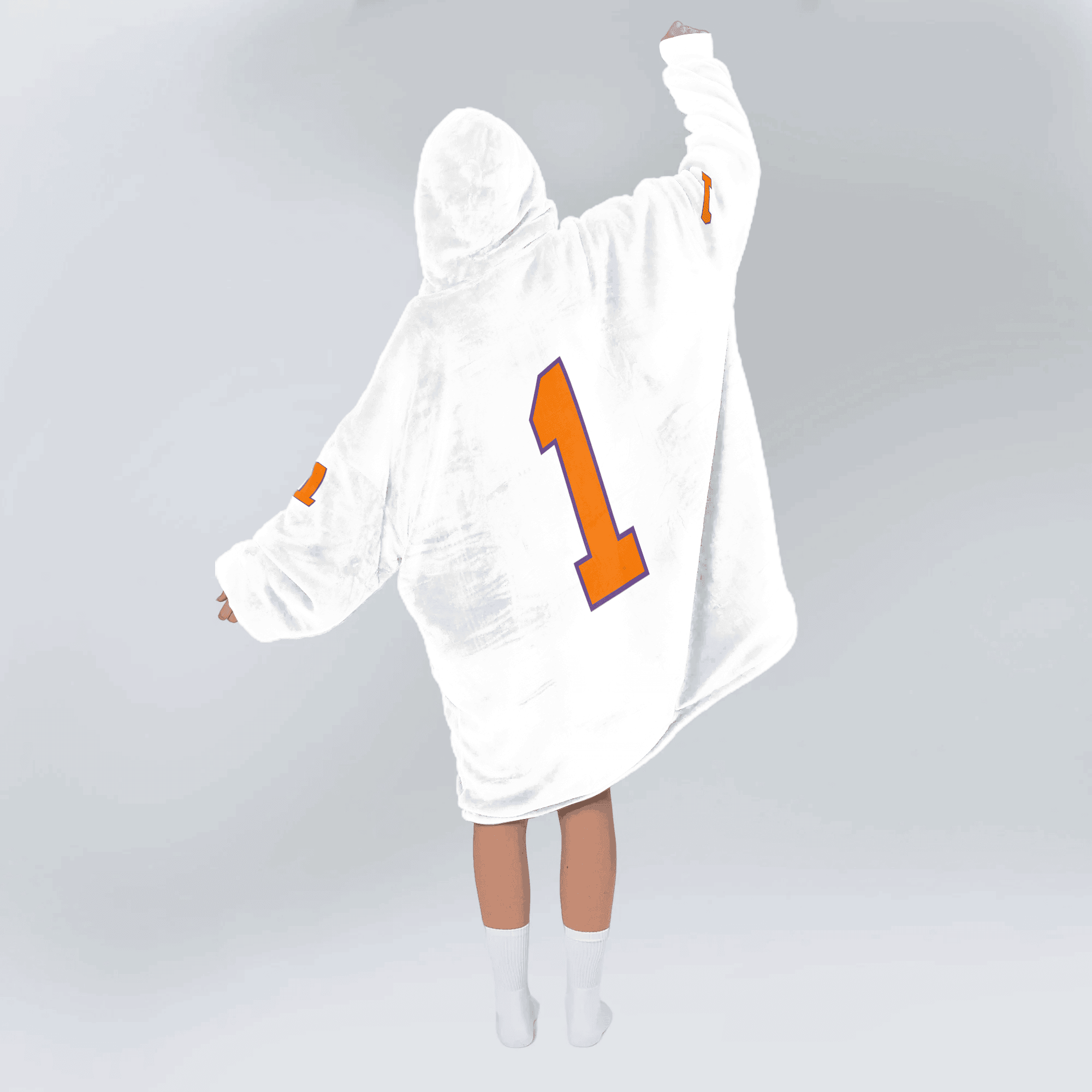 Adult 1 Clemson Football Unisex Blanket Hoodie
