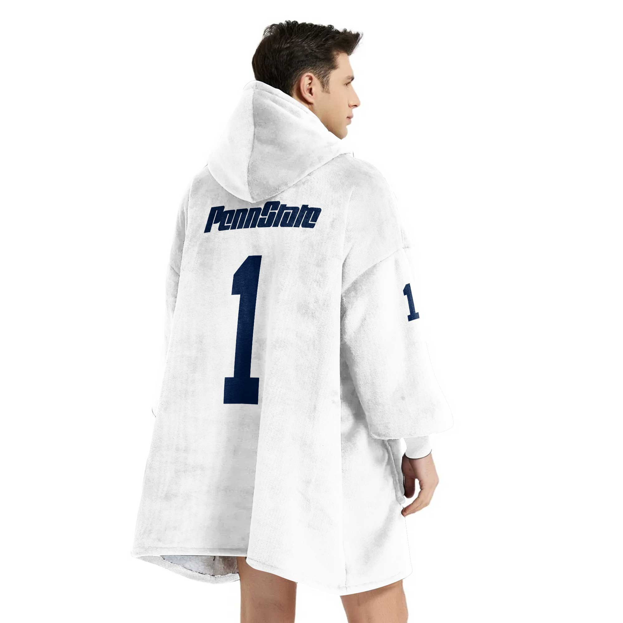 Adult #1 Penn State Football Unisex Blanket Hoodie