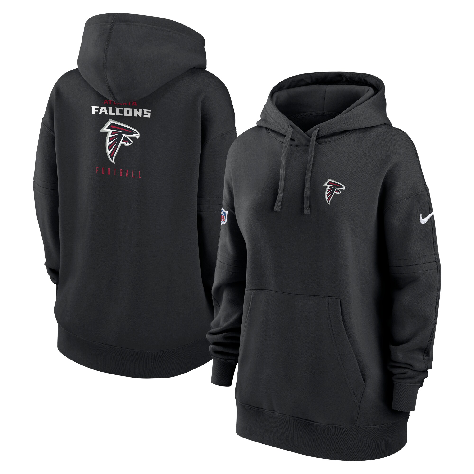 Atlanta Falcons  Women's 2023 Sideline Club Fleece Pullover Hoodie - Black