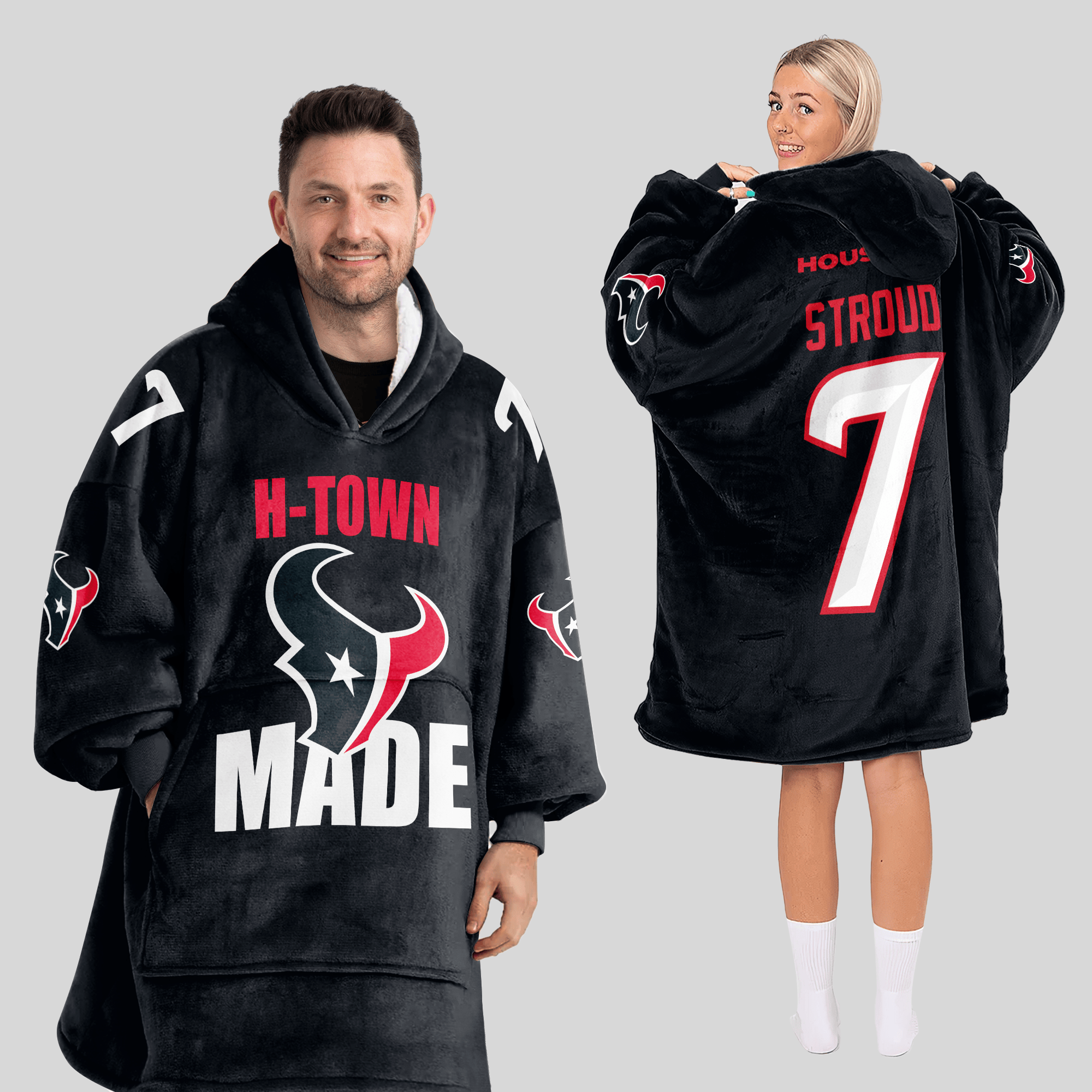 Houston Football Unisex Blanket Hoodie