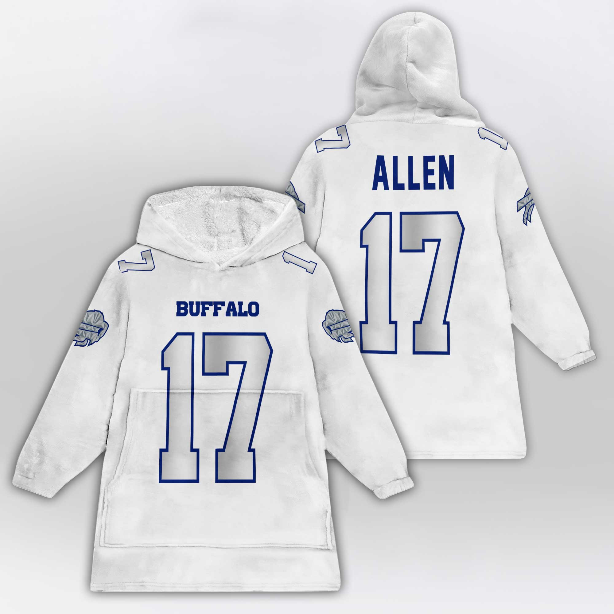 Adult J.A 17 Buffalo Football Unisex Blanket Hoodie
