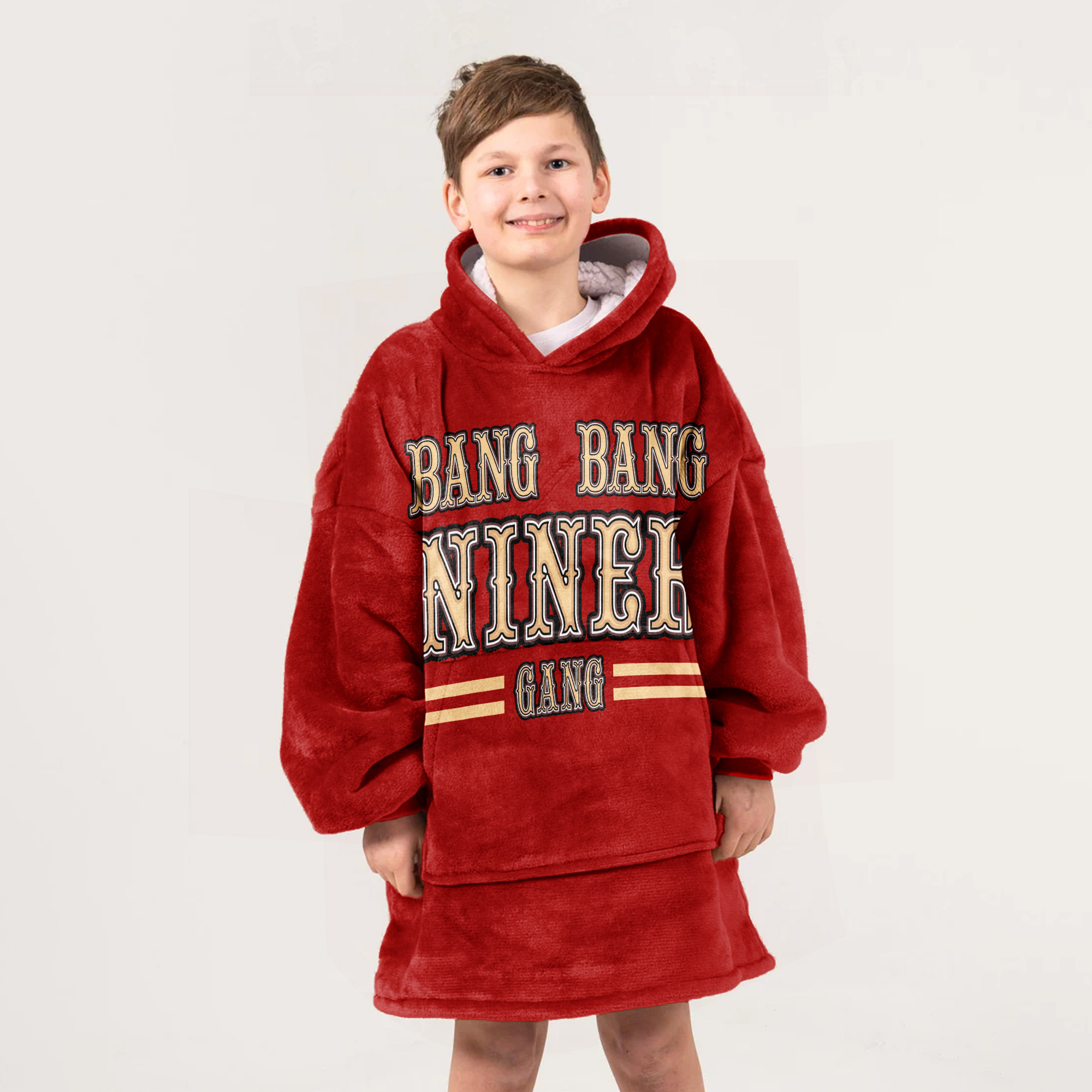 Adult San Francisco 49ers Football Unisex Blanket Hoodie