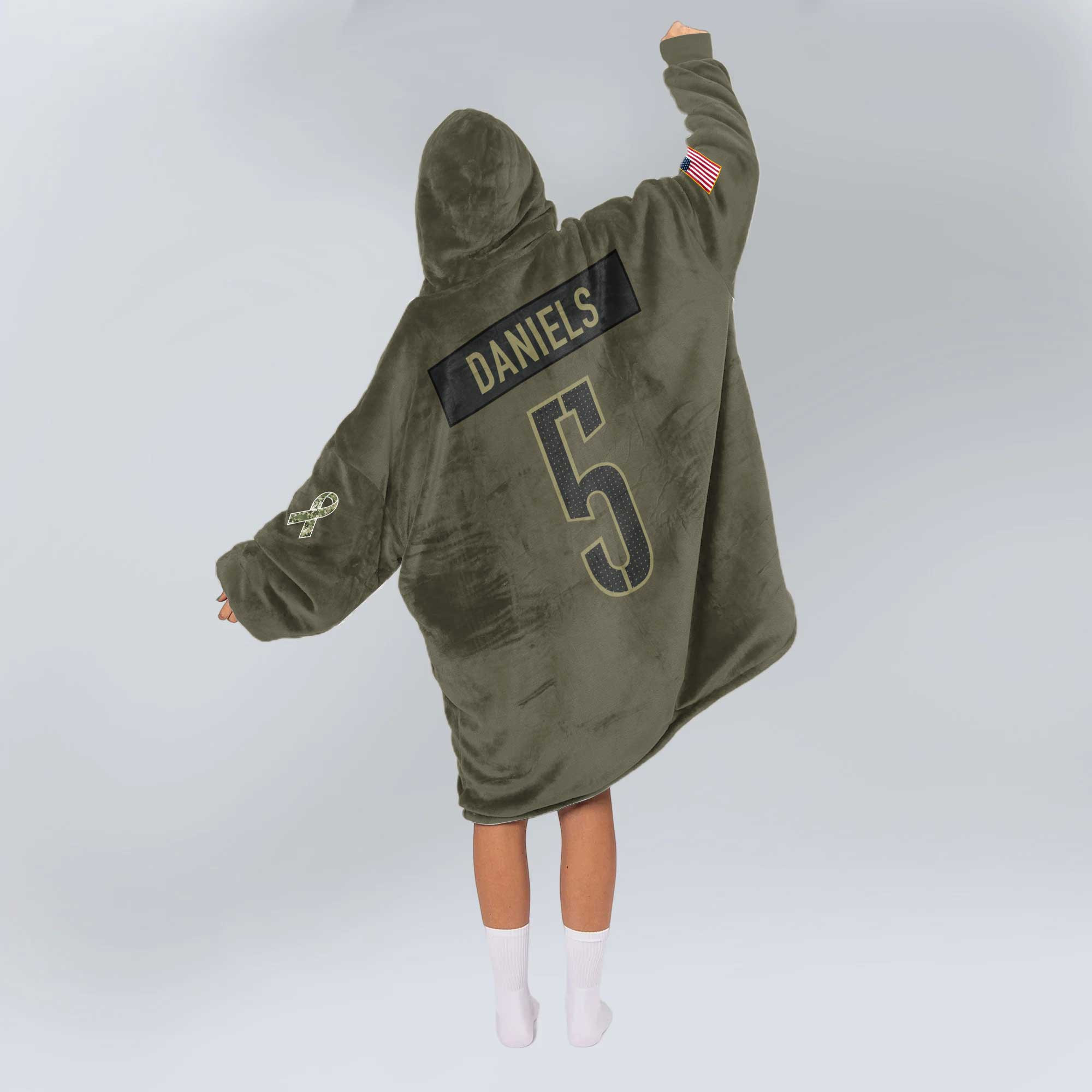Army J.D 5 Washington Football Unisex Blanket Hoodie