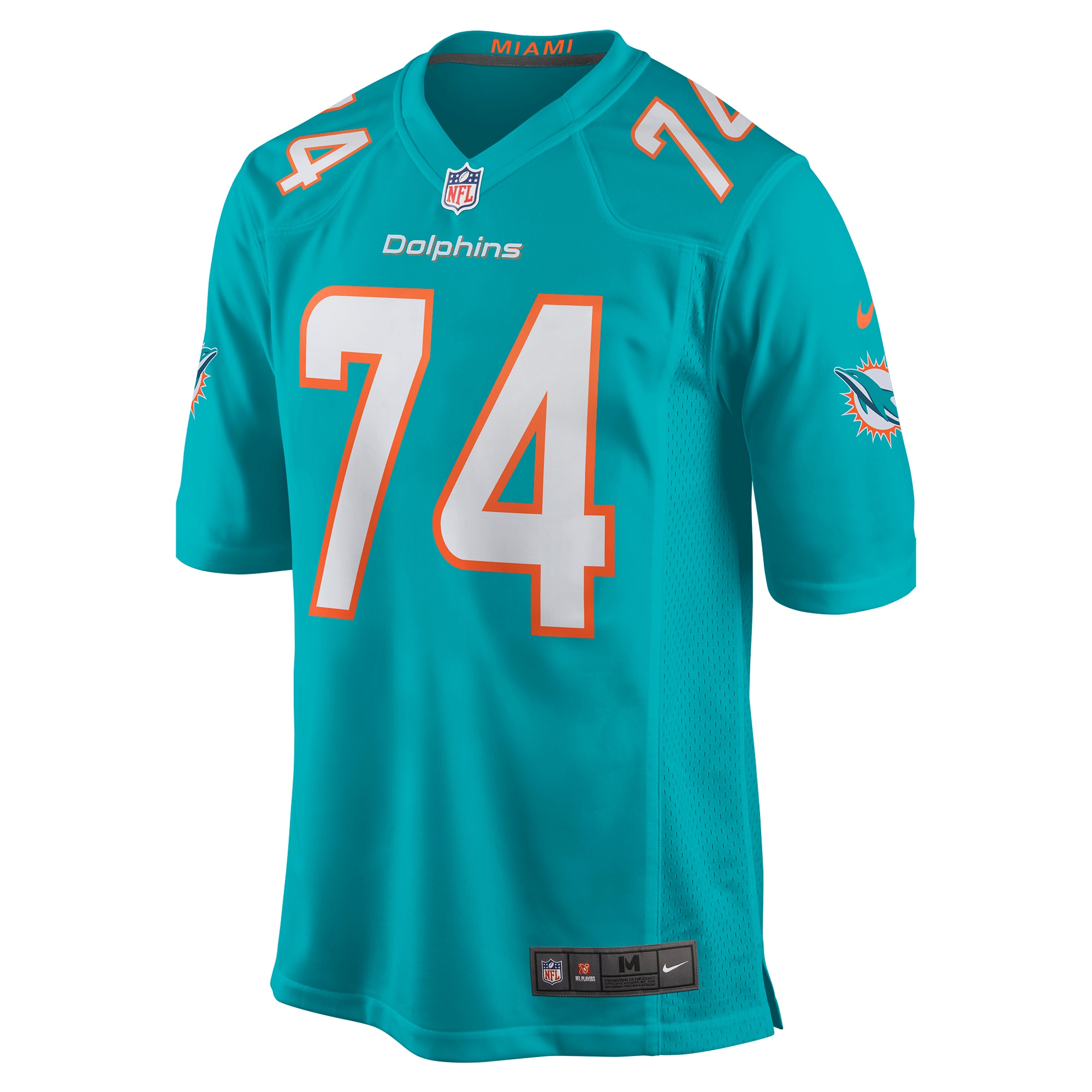 Liam Eichenberg Miami Dolphins Game Jersey - Aqua