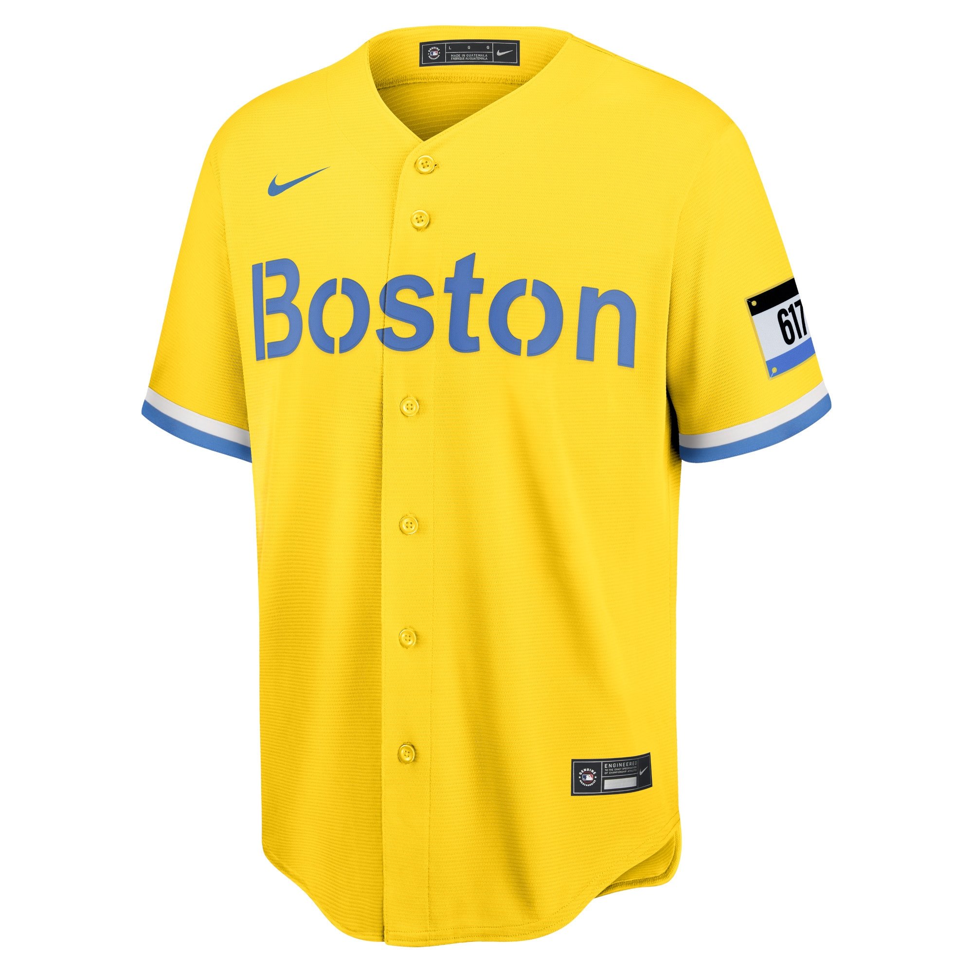 Men's Boston Red Sox J.D. Martinez  Gold City Connect Replica Player Jersey