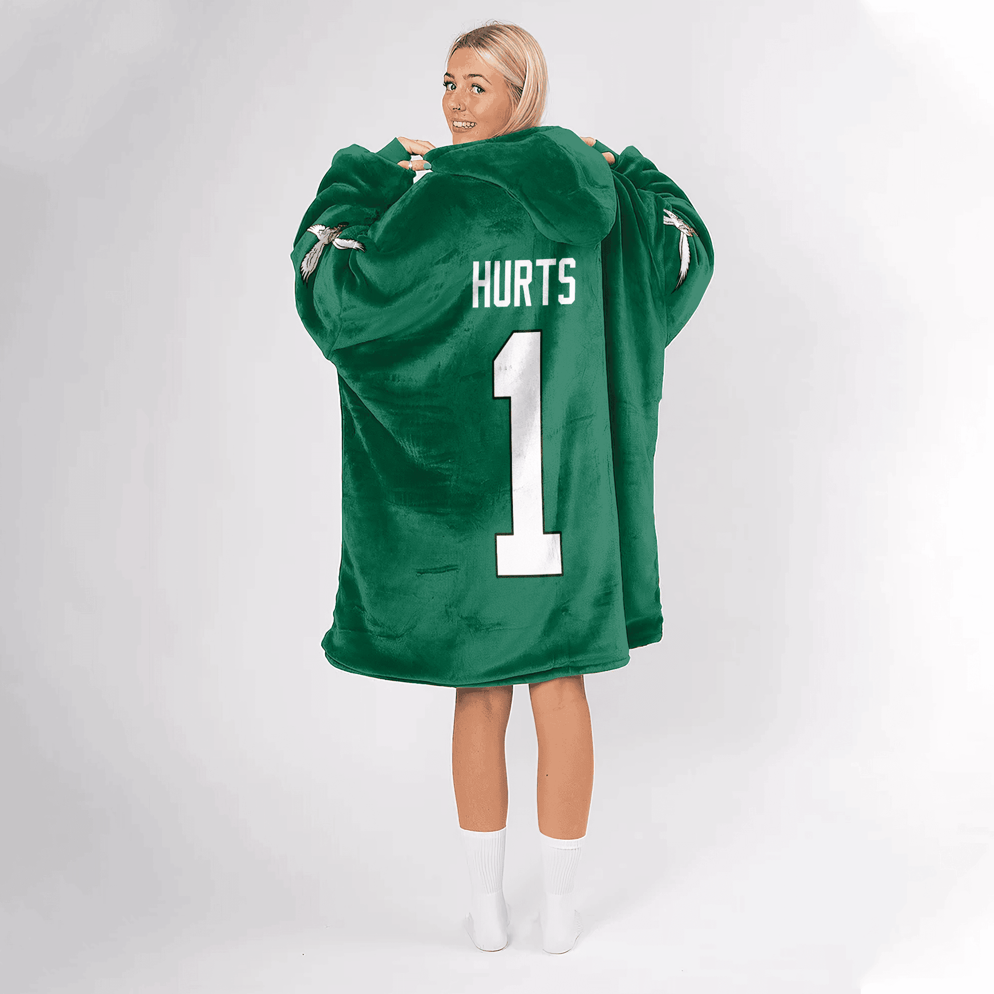 Adult 1 Philadelphia Football Unisex Blanket Hoodie