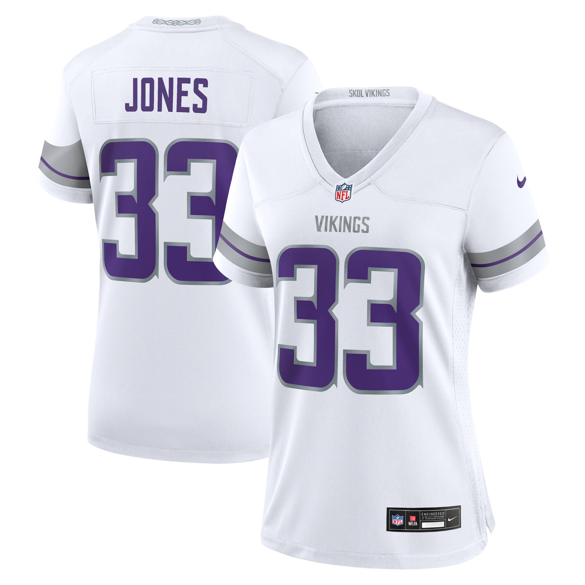 Aaron Jones Minnesota Vikings Women's Alternate Game Player Jersey - White