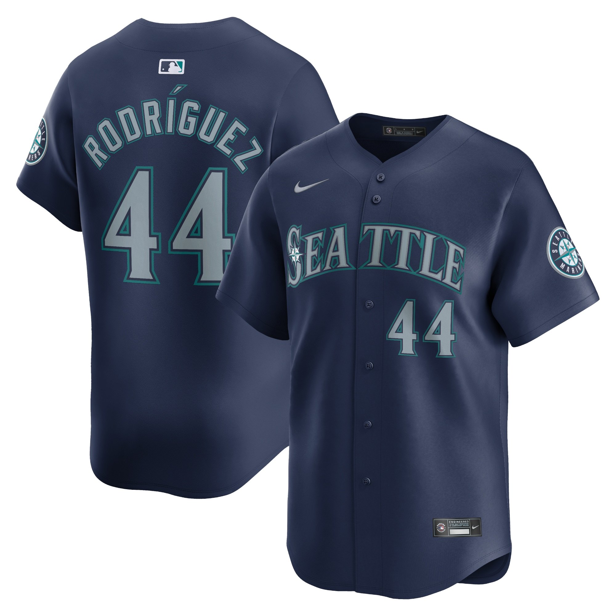 Men's Seattle Mariners Julio RodrÃguez  Navy Road Limited Player Jersey