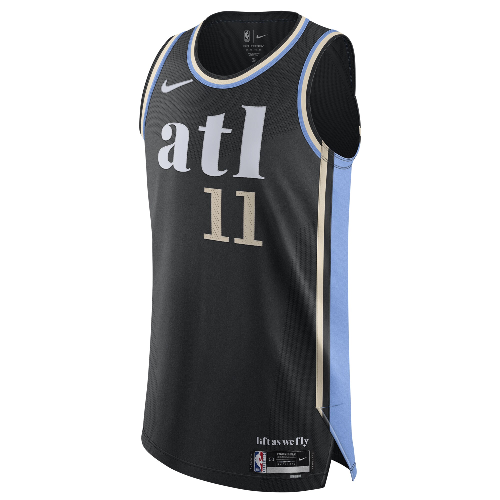 Men's Atlanta Hawks Trae Young  Black 2023/24 Authentic Jersey - City Edition