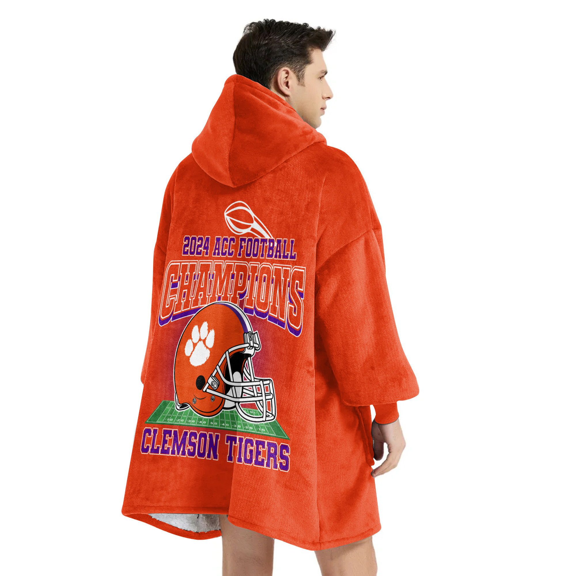 Adult Clemson Football Unisex Blanket Hoodie