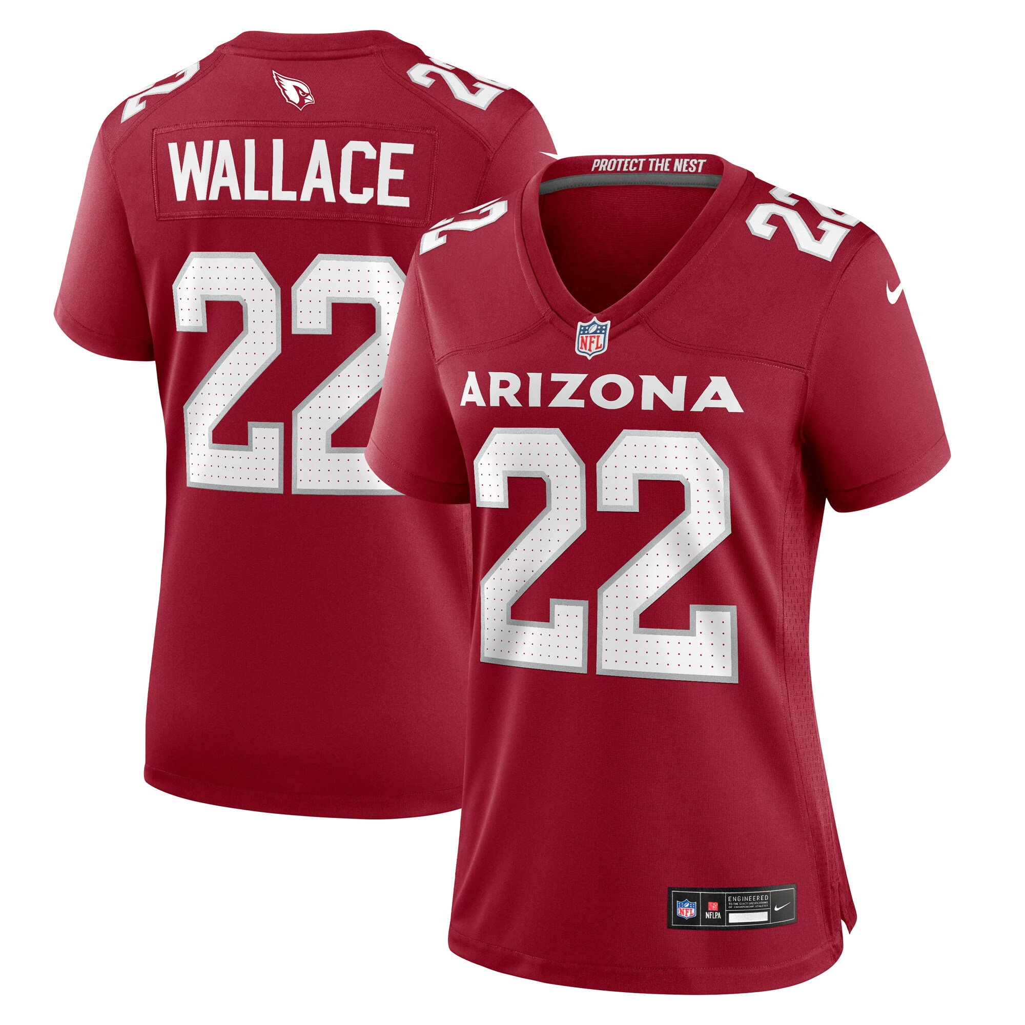 K'Von Wallace Arizona Cardinals Women's Team Game Jersey -  Cardinal