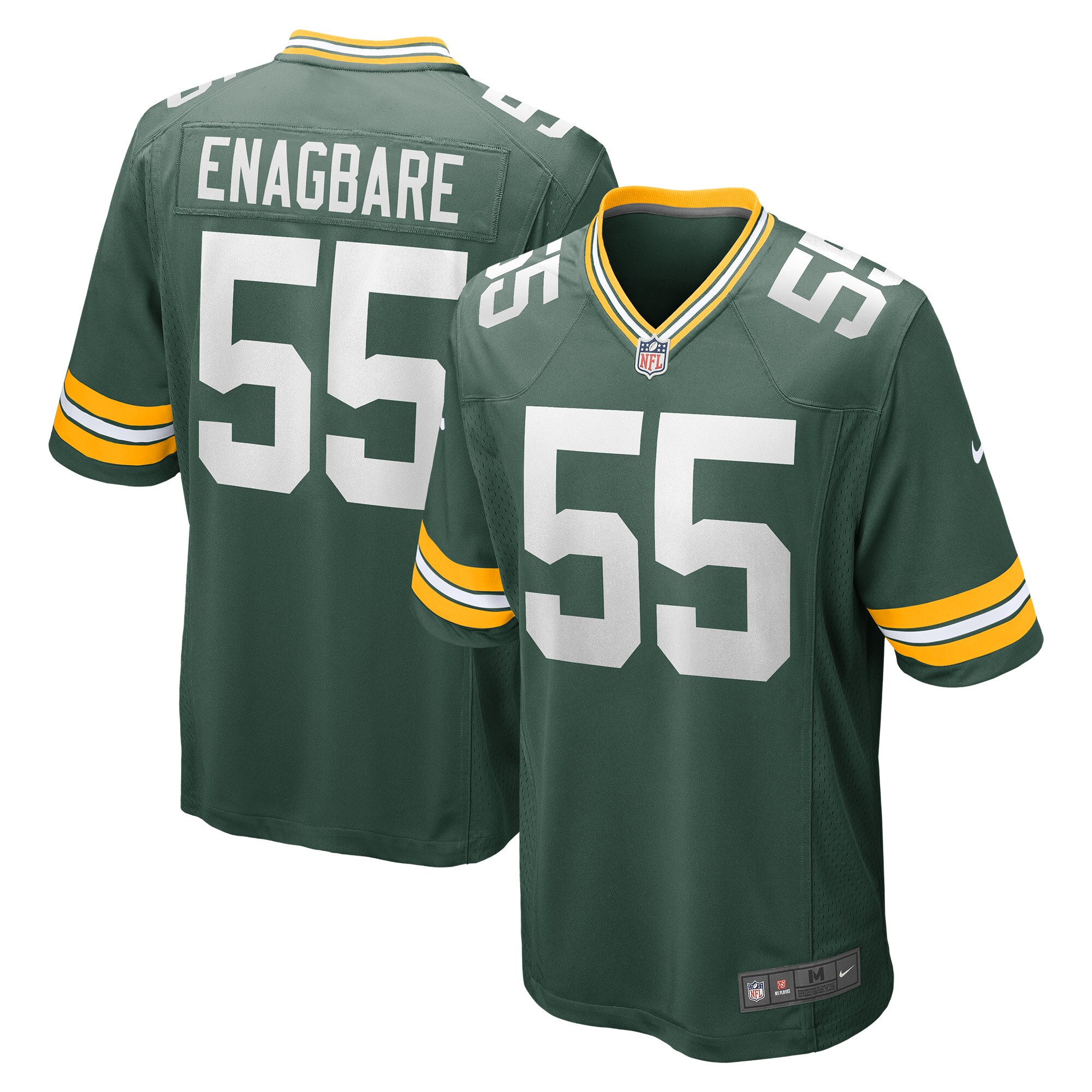 Kingsley Enagbare Green Bay Packers  Game Player Jersey - Green