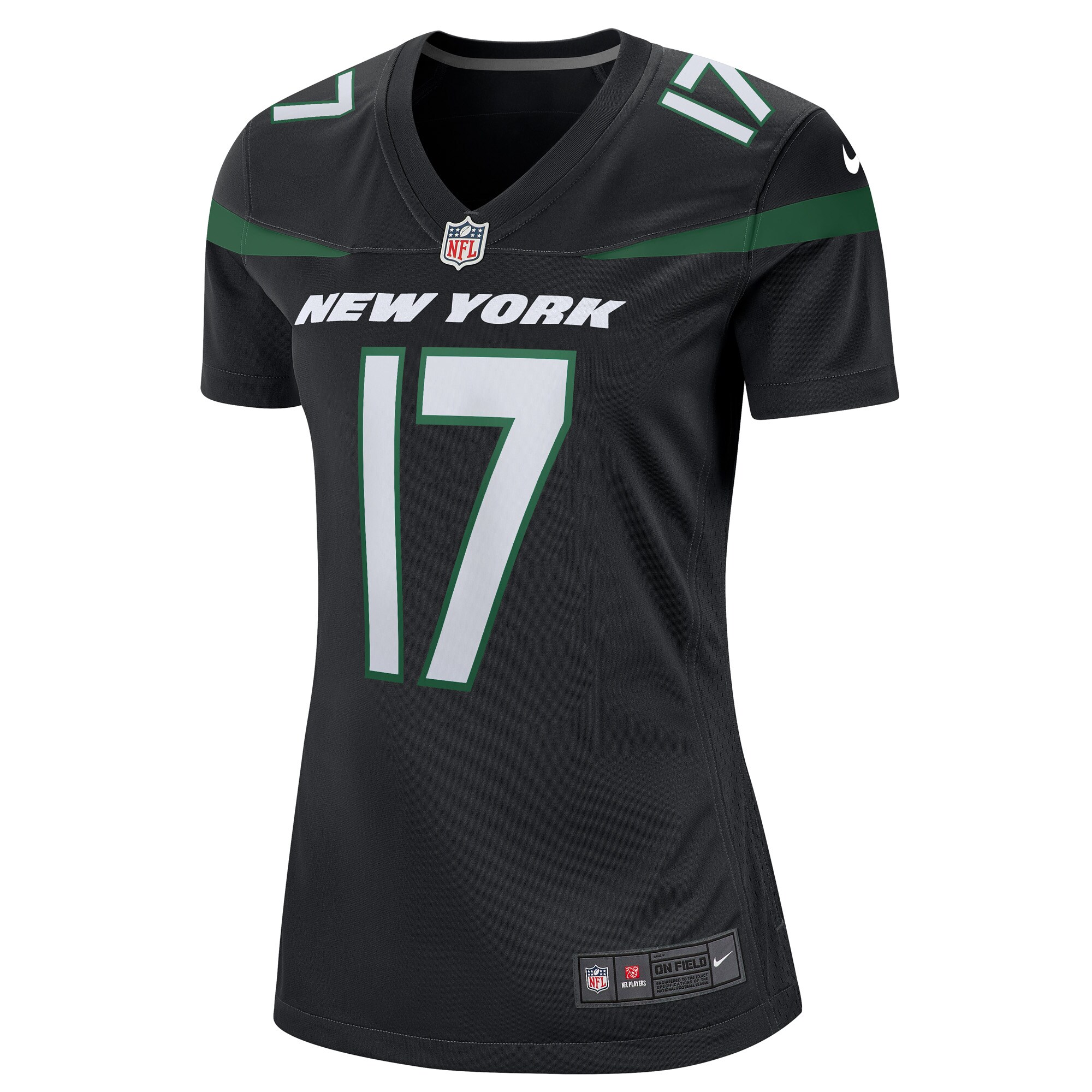 Garrett Wilson New York Jets  Women's Alternate Game Player Jersey - Stealth Black