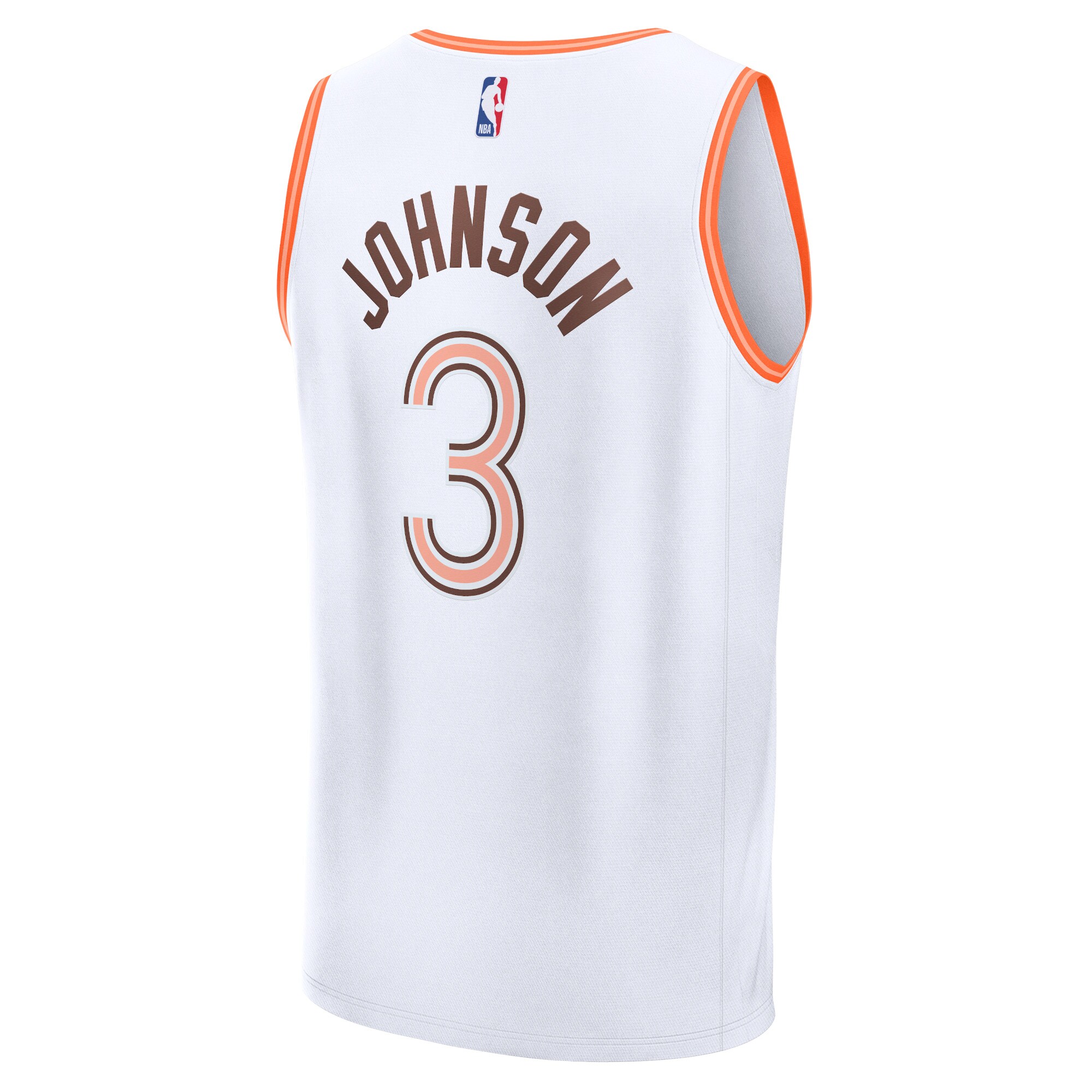 Unisex San Antonio Spurs Keldon Johnson  White 2023/24 Fast Break Jersey - City Edition