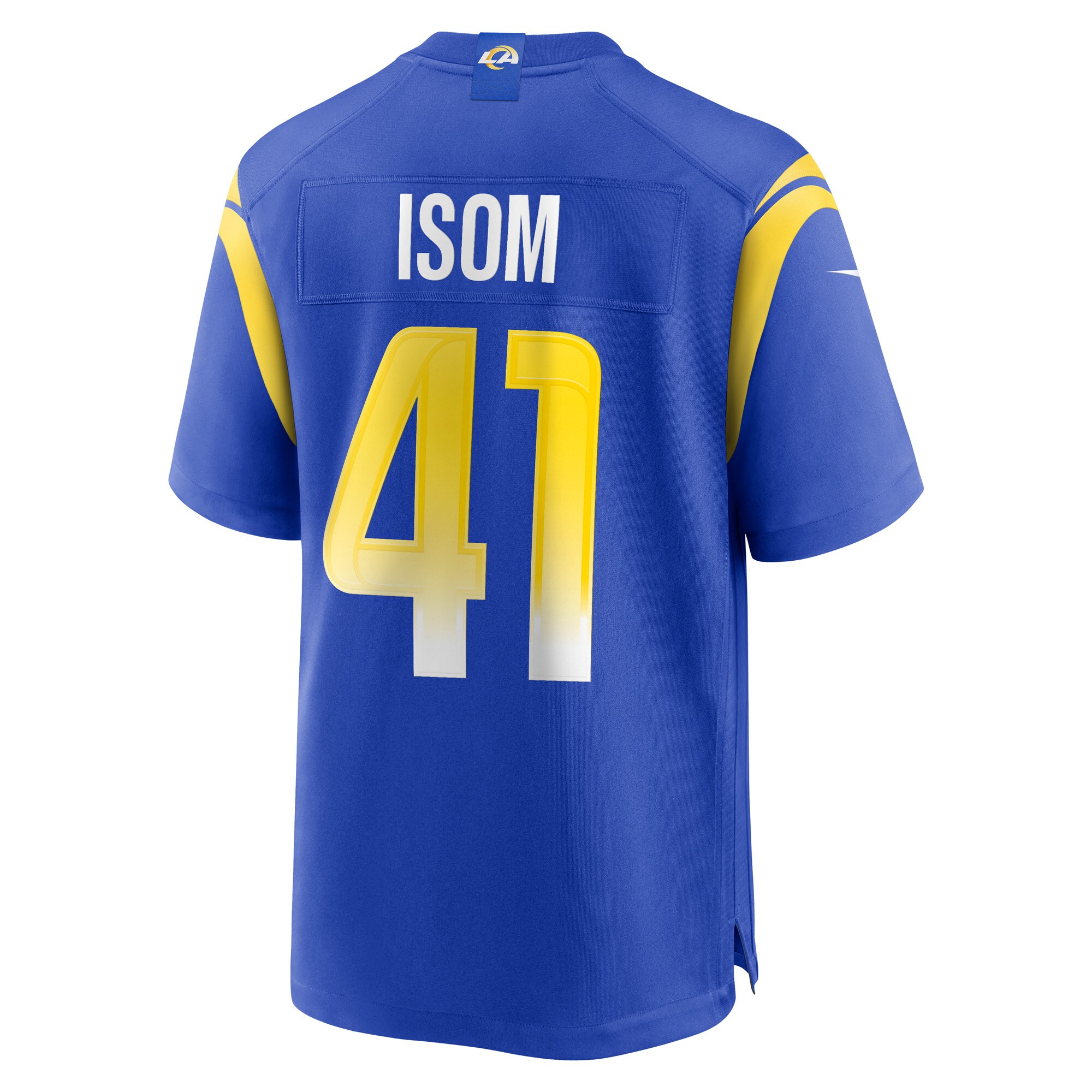 Dan Isom Los Angeles Rams  Game Player Jersey - Royal