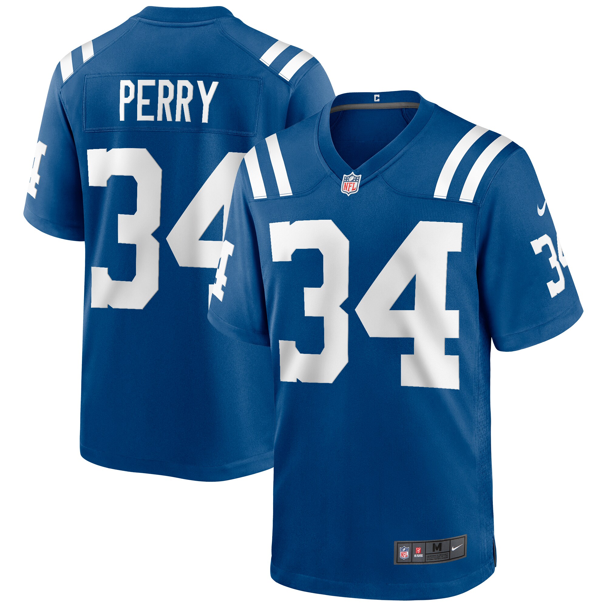 Joe Perry Indianapolis Colts Game Retired Player Jersey - Royal