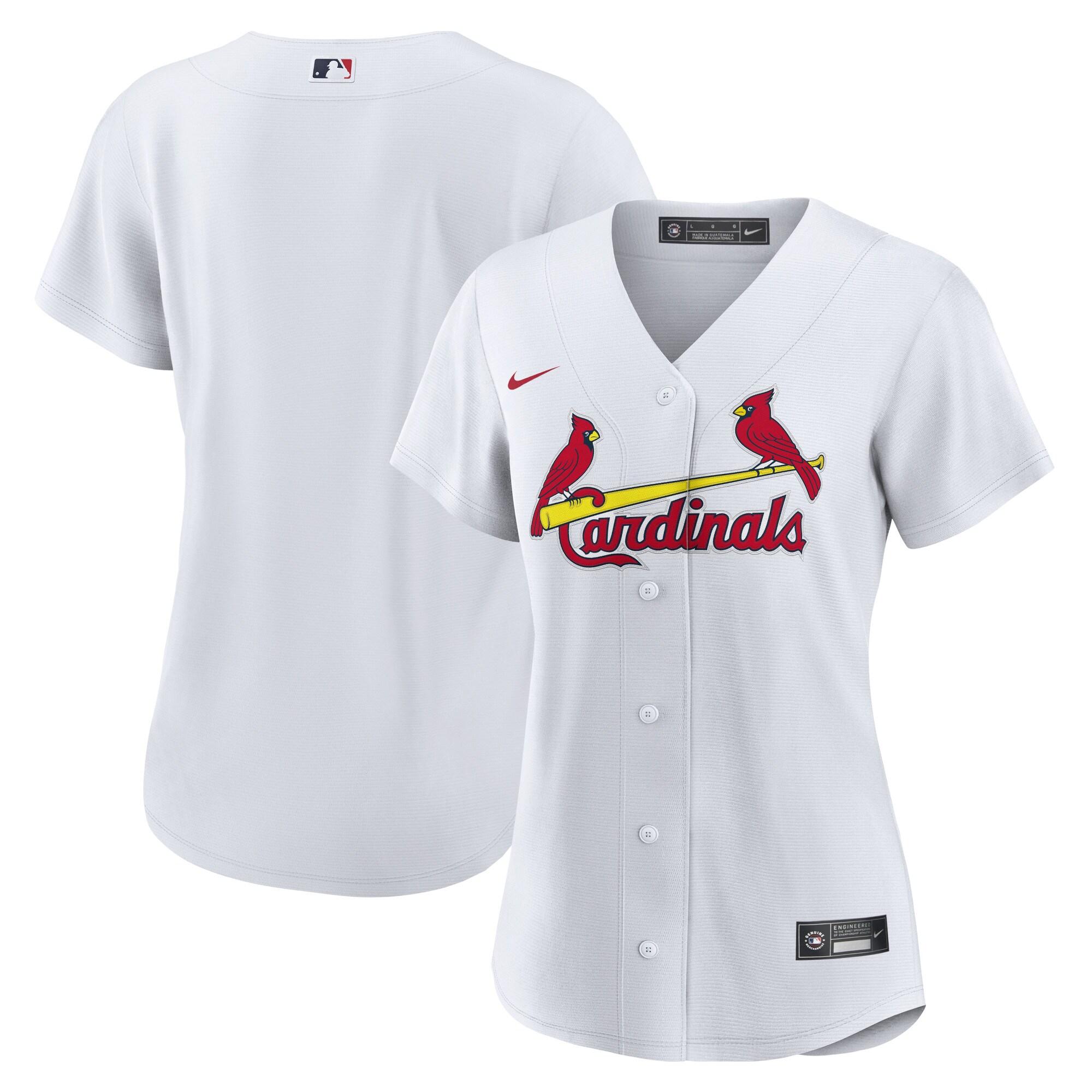 St.Louis Cardinals  Women's Home Blank Replica Jersey - White