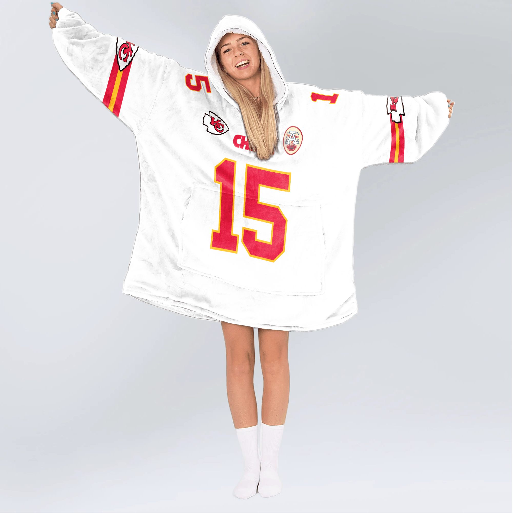 Adult P.M 15 Kansas City Football Unisex Blanket Hoodie