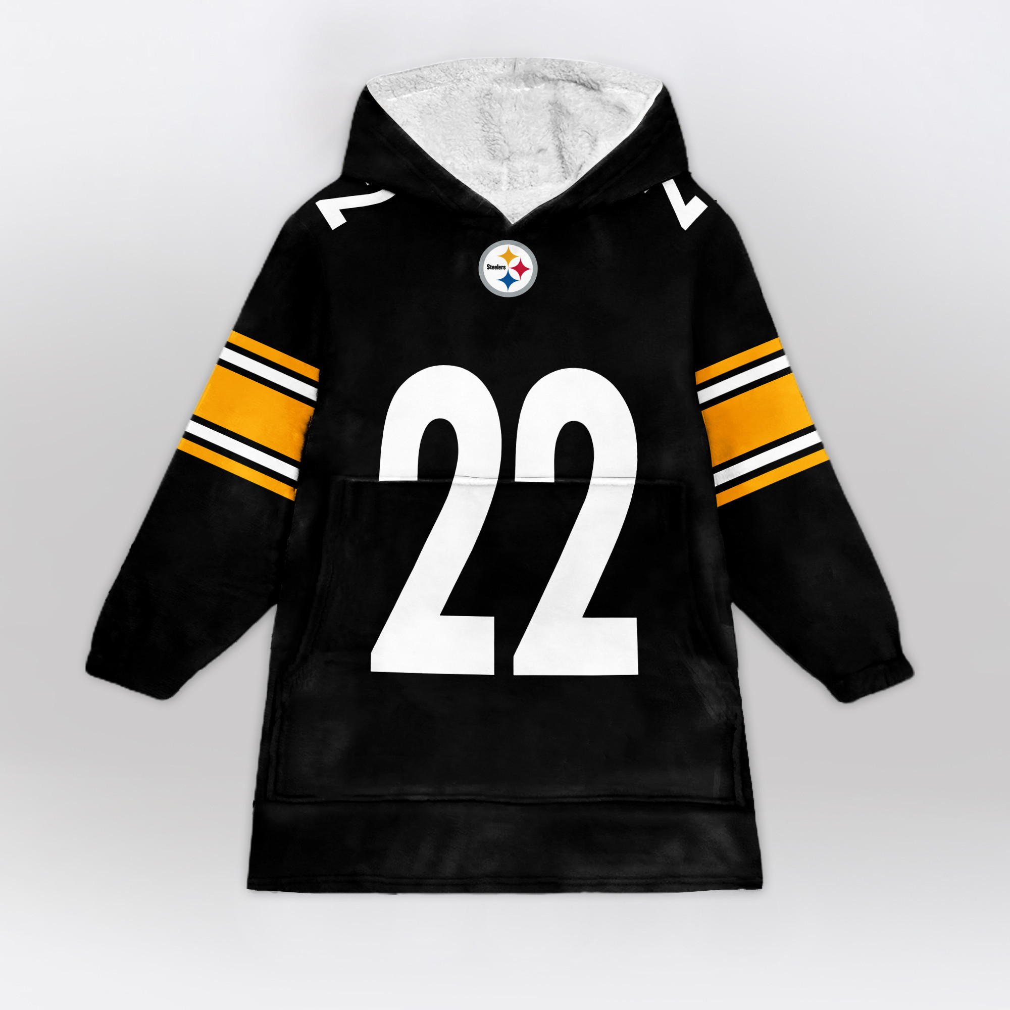 Adult N.H 22 Pittsburgh Football Unisex Blanket Hoodie