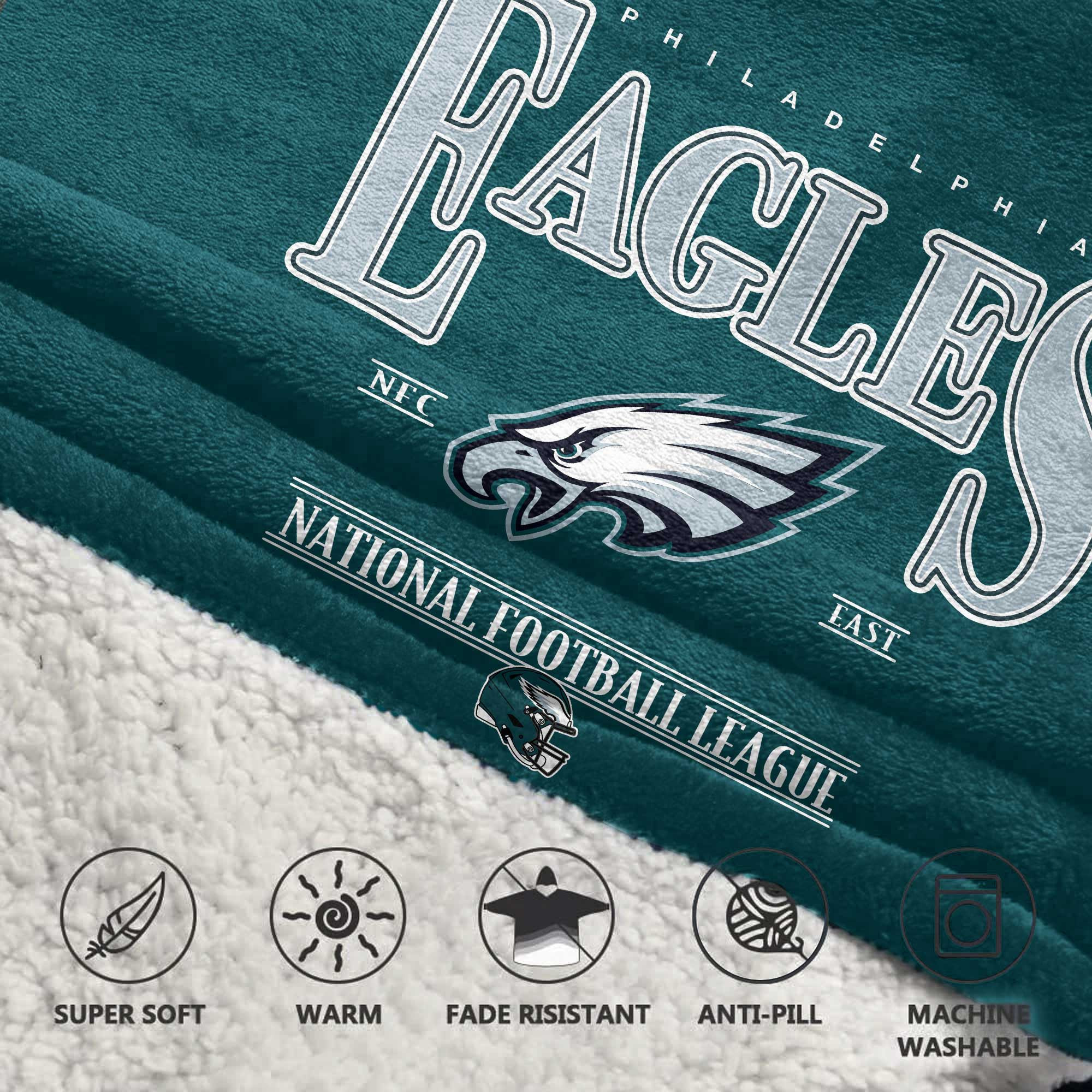 Adult 1 Philadelphia Football Unisex Blanket Hoodie