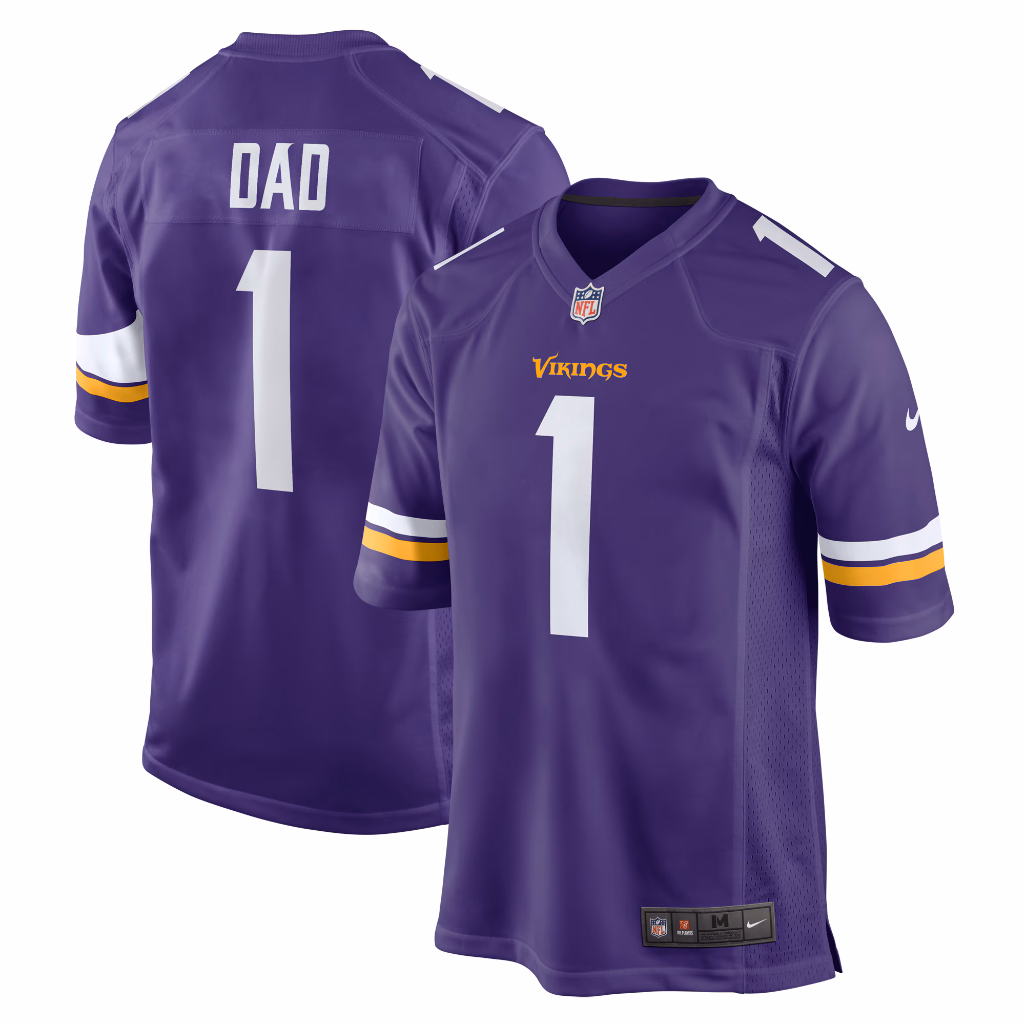 Number 1 Dad Minnesota Vikings Game Jersey - Purple