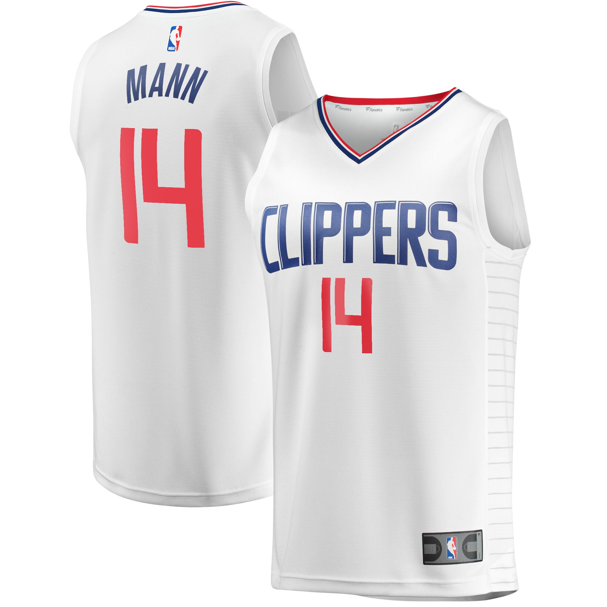 Terance Mann LA Clippers  Fast Break Player Jersey - Association Edition - White