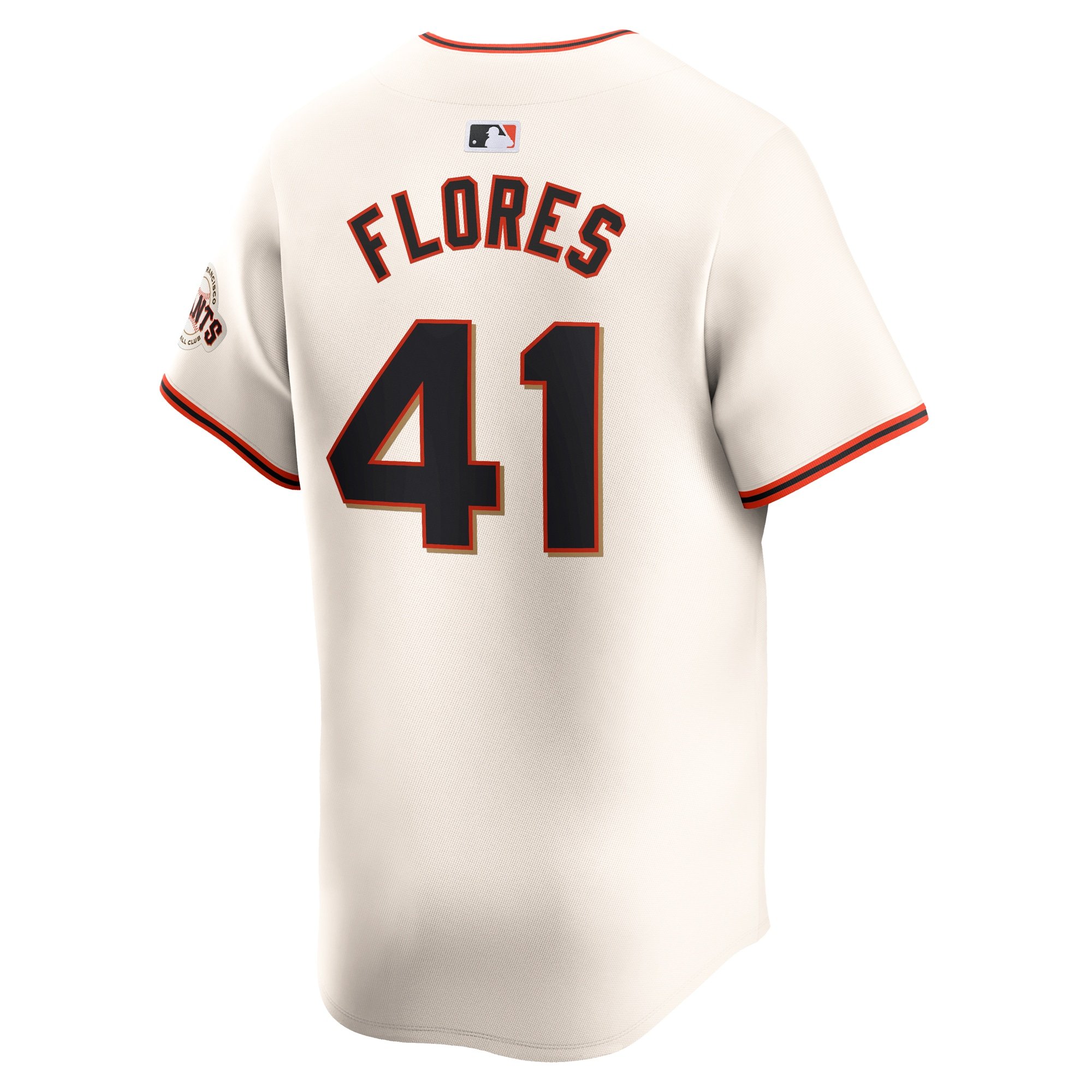 Men's San Francisco Giants Wilmer Flores  Cream Home Limited Player Jersey
