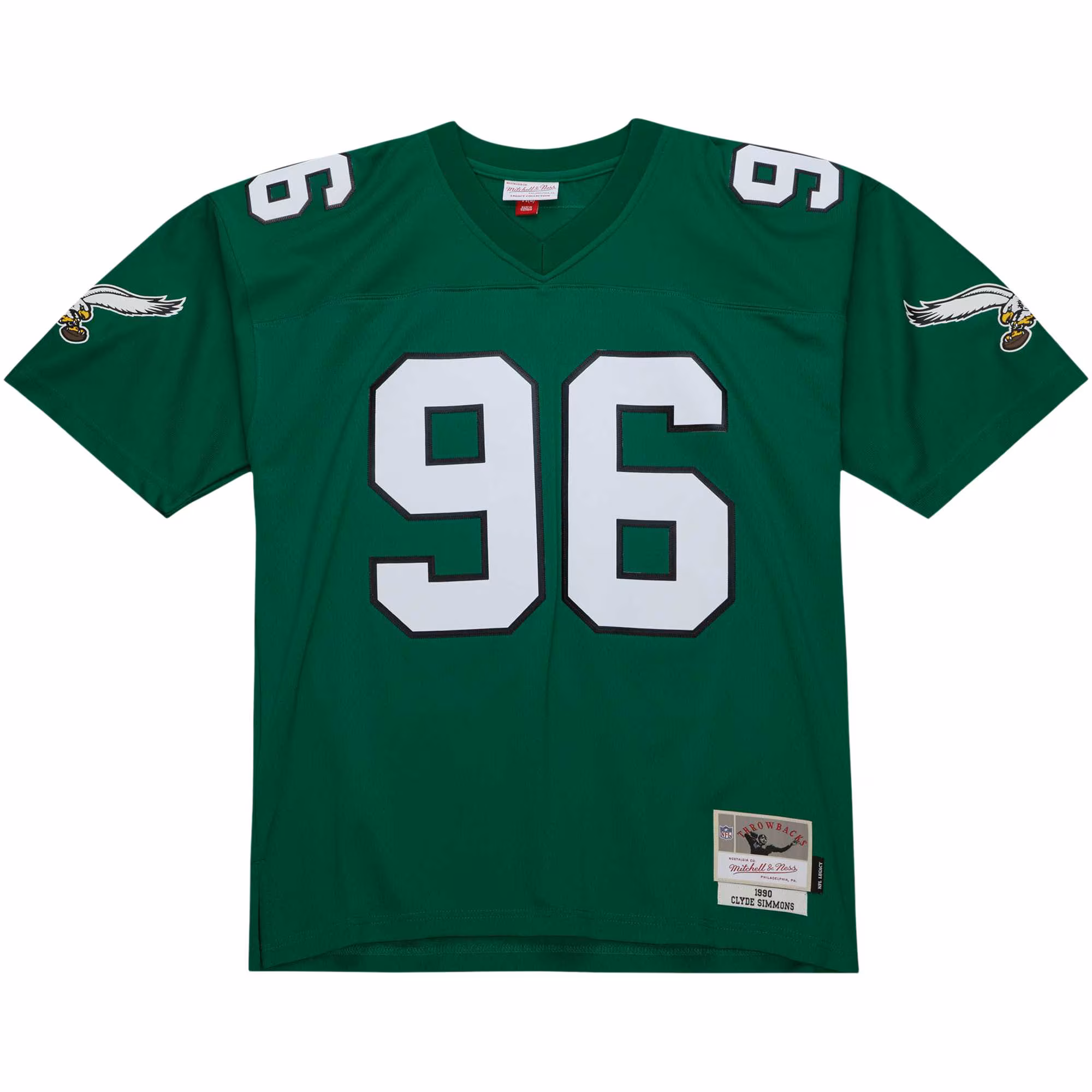 Clyde Simmons Philadelphia Eagles #96 Legacy Replica Jersey - Kelly Green