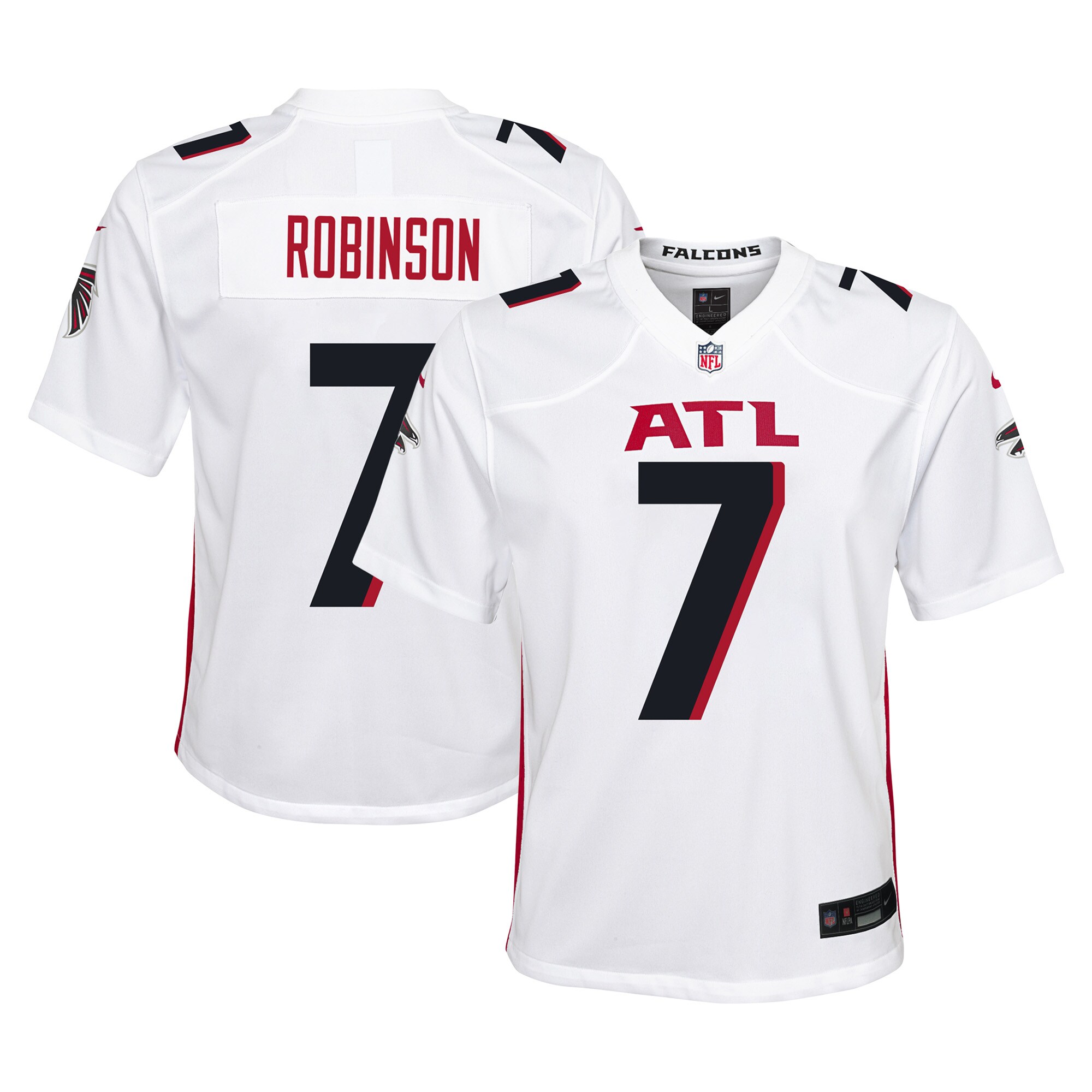 Bijan Robinson Atlanta Falcons Youth Player Game Jersey - White