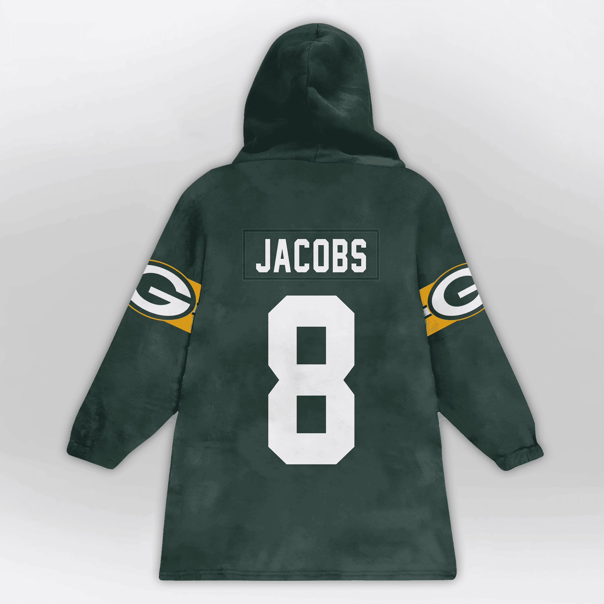 Kid 8 Green Bay Football Unisex Blanket Hoodie