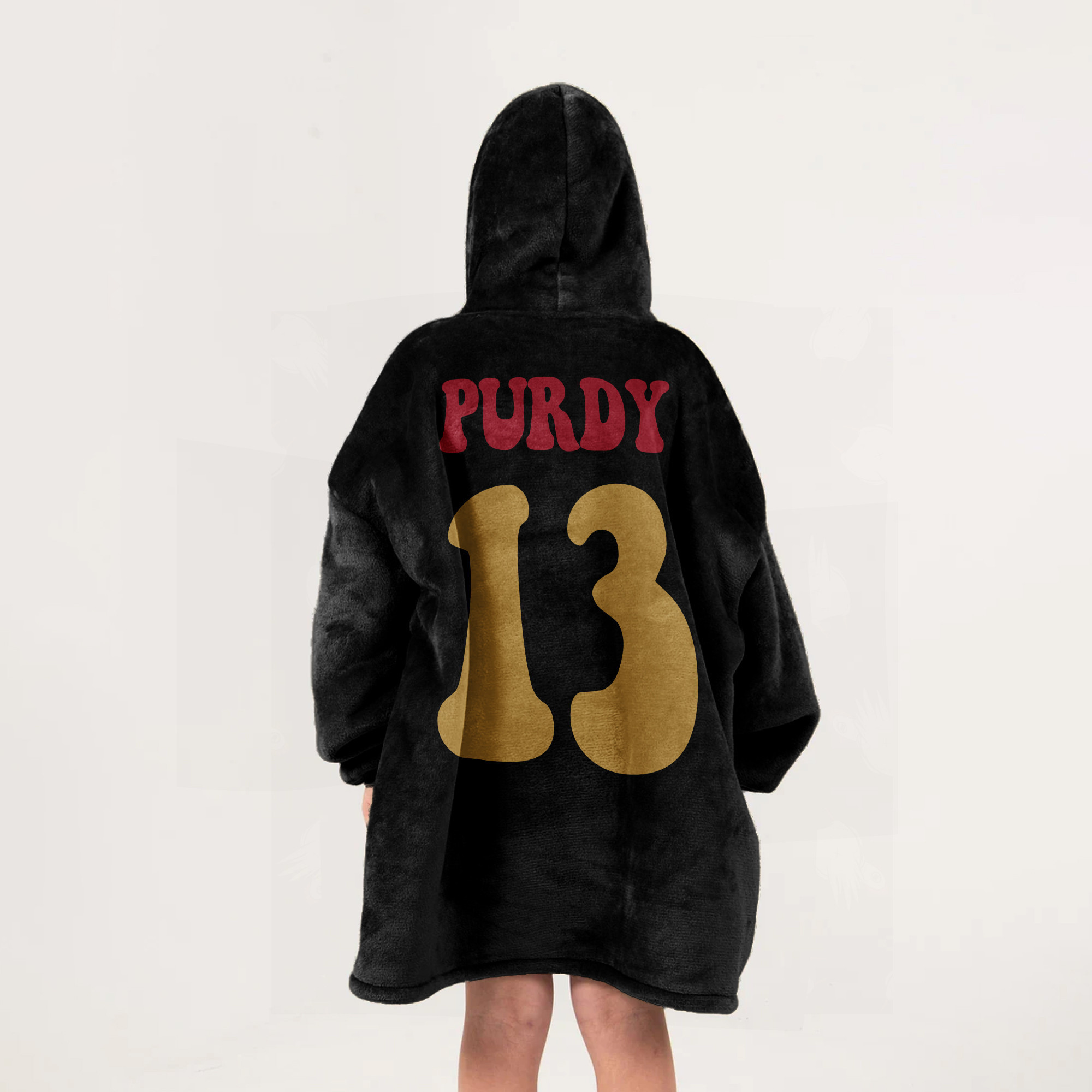Adult Talk Purdy To Me 13 San Francisco 49ers Football Unisex Blanket Hoodie