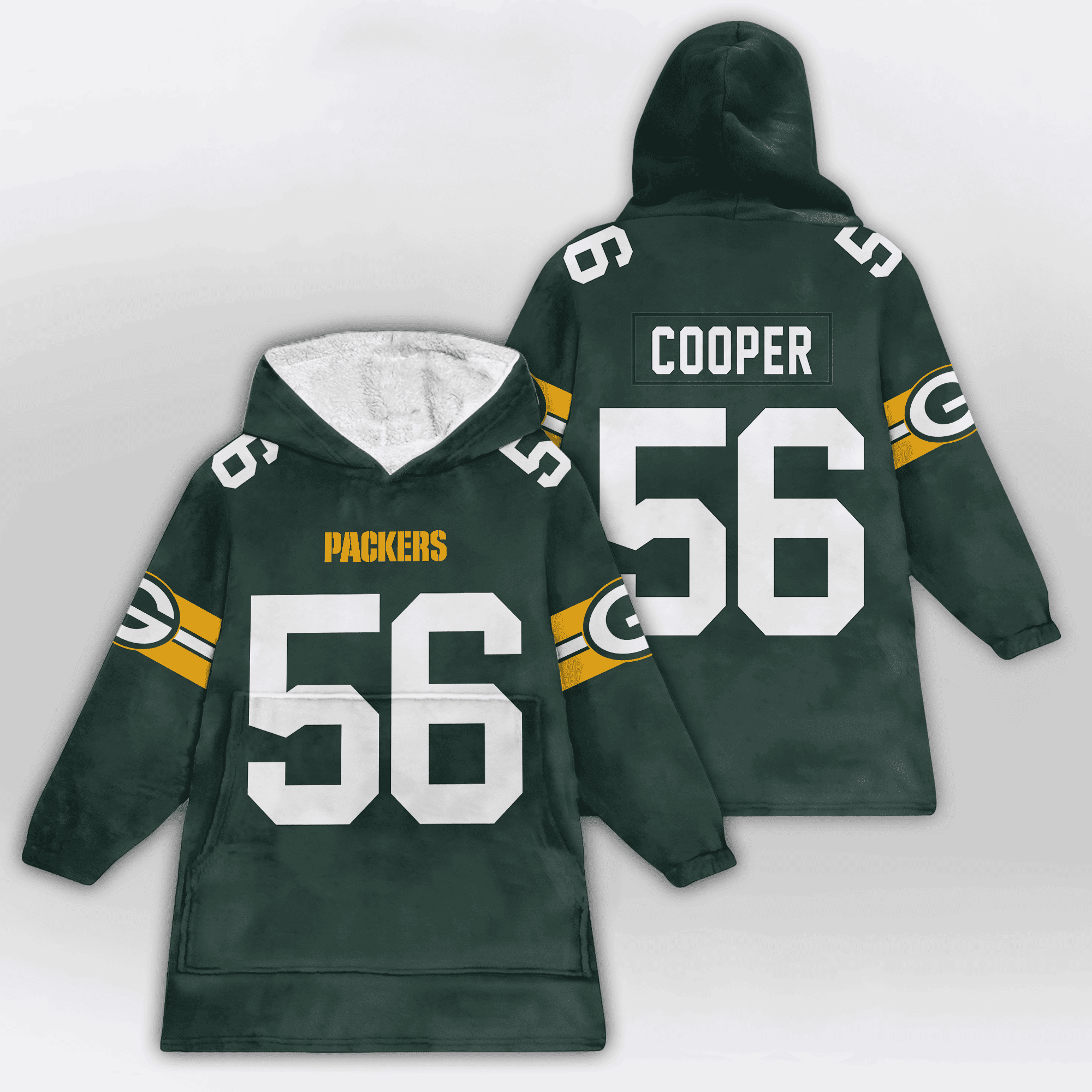 Kid 56 Green Bay Football Unisex Blanket Hoodie