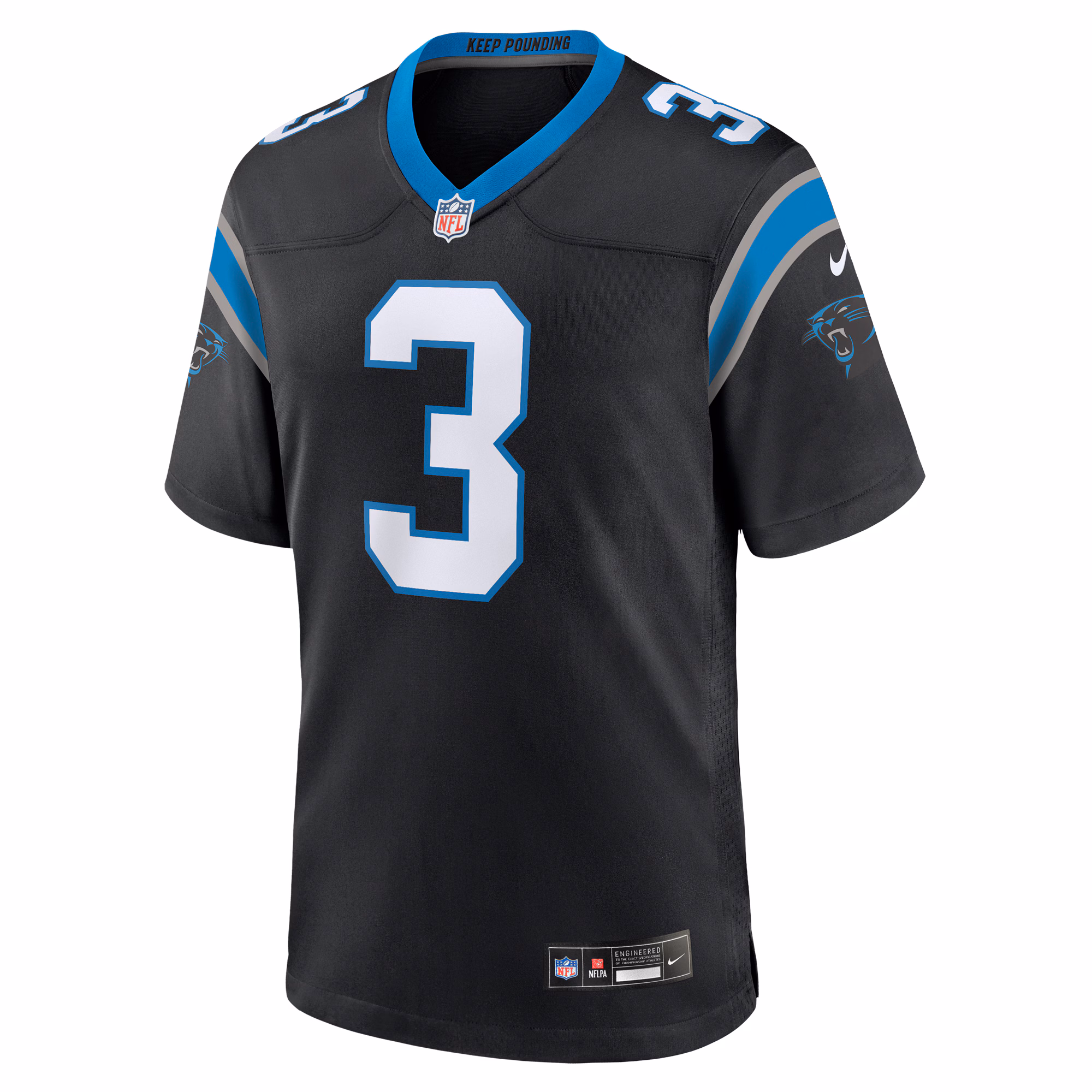 Raheem Blackshear Carolina Panthers Team Game Jersey - Black