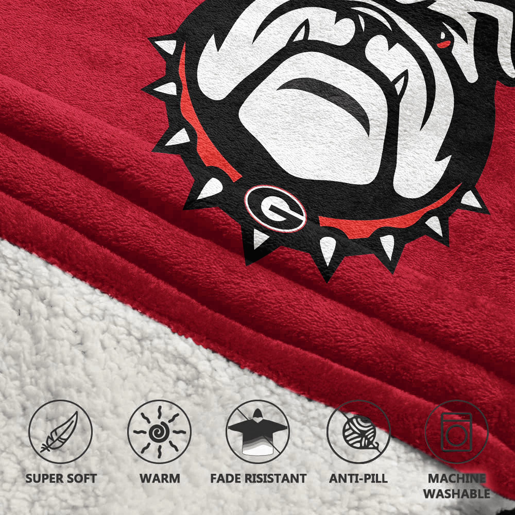 Adult #1 Georgia Football Unisex Blanket Hoodie