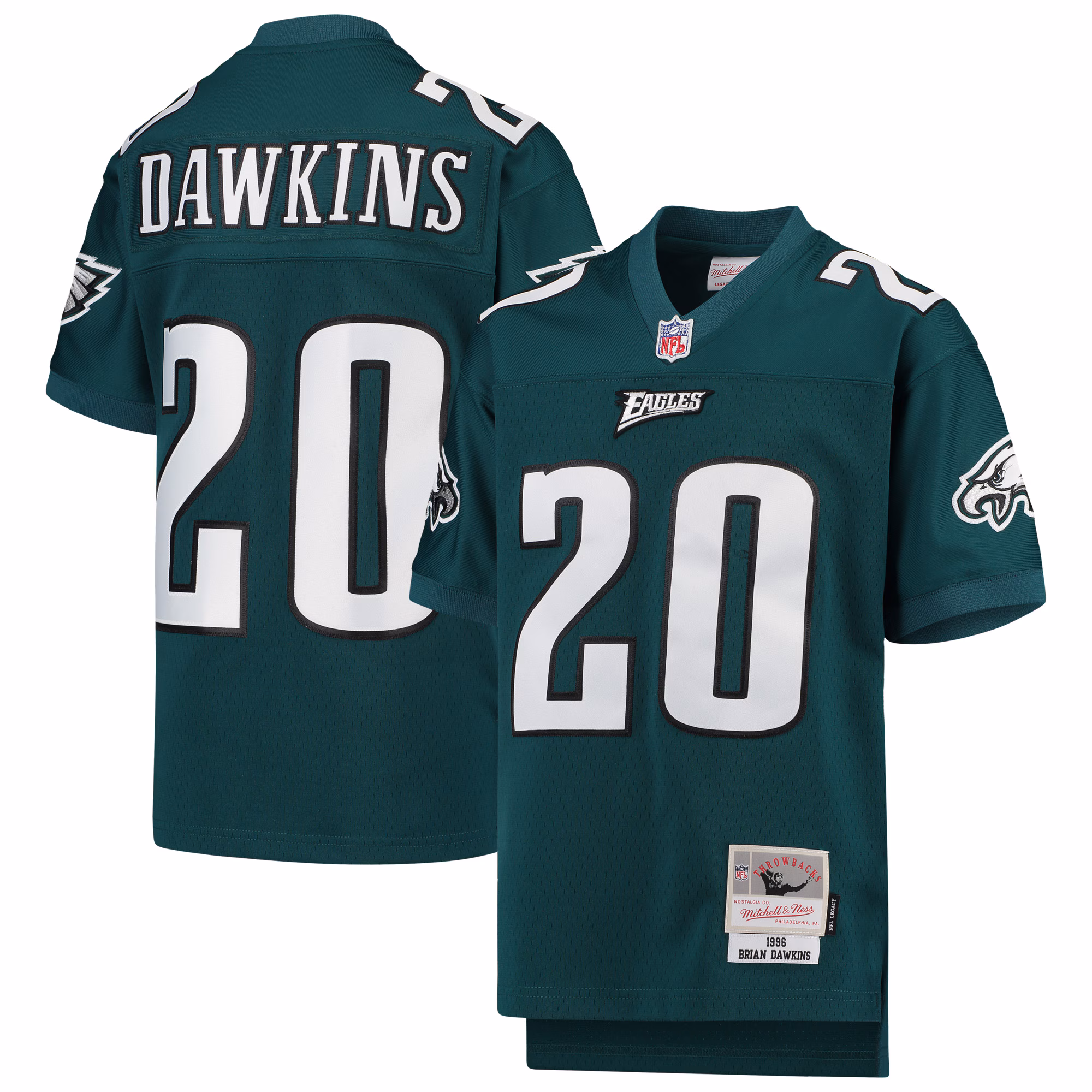 Brian Dawkins Philadelphia Eagles #20 Youth 2004 Legacy Retired Player Jersey - Black