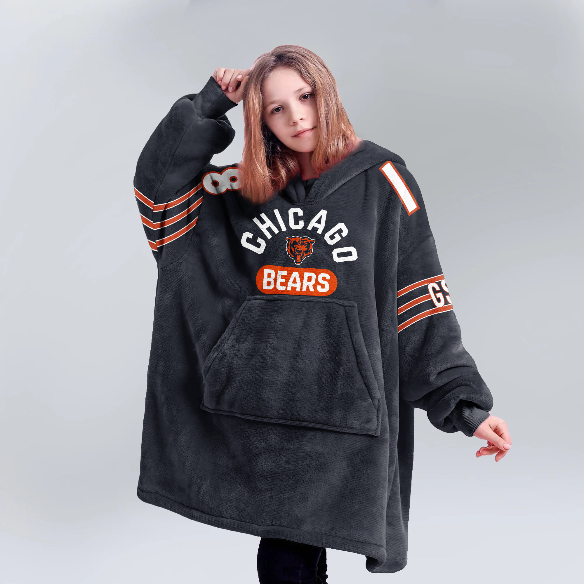 Adult CM 18 Chicago Football Unisex Blanket Hoodie