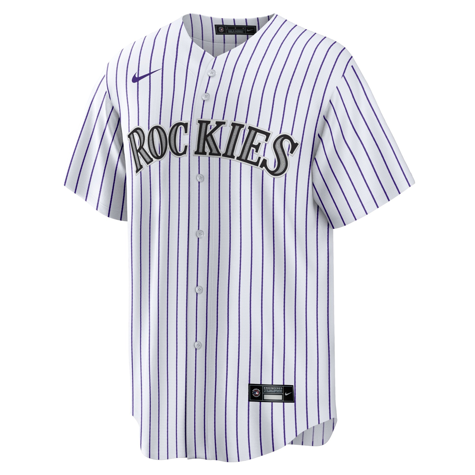 Men's Colorado Rockies Charlie Blackmon  White Home Replica Player Name Jersey