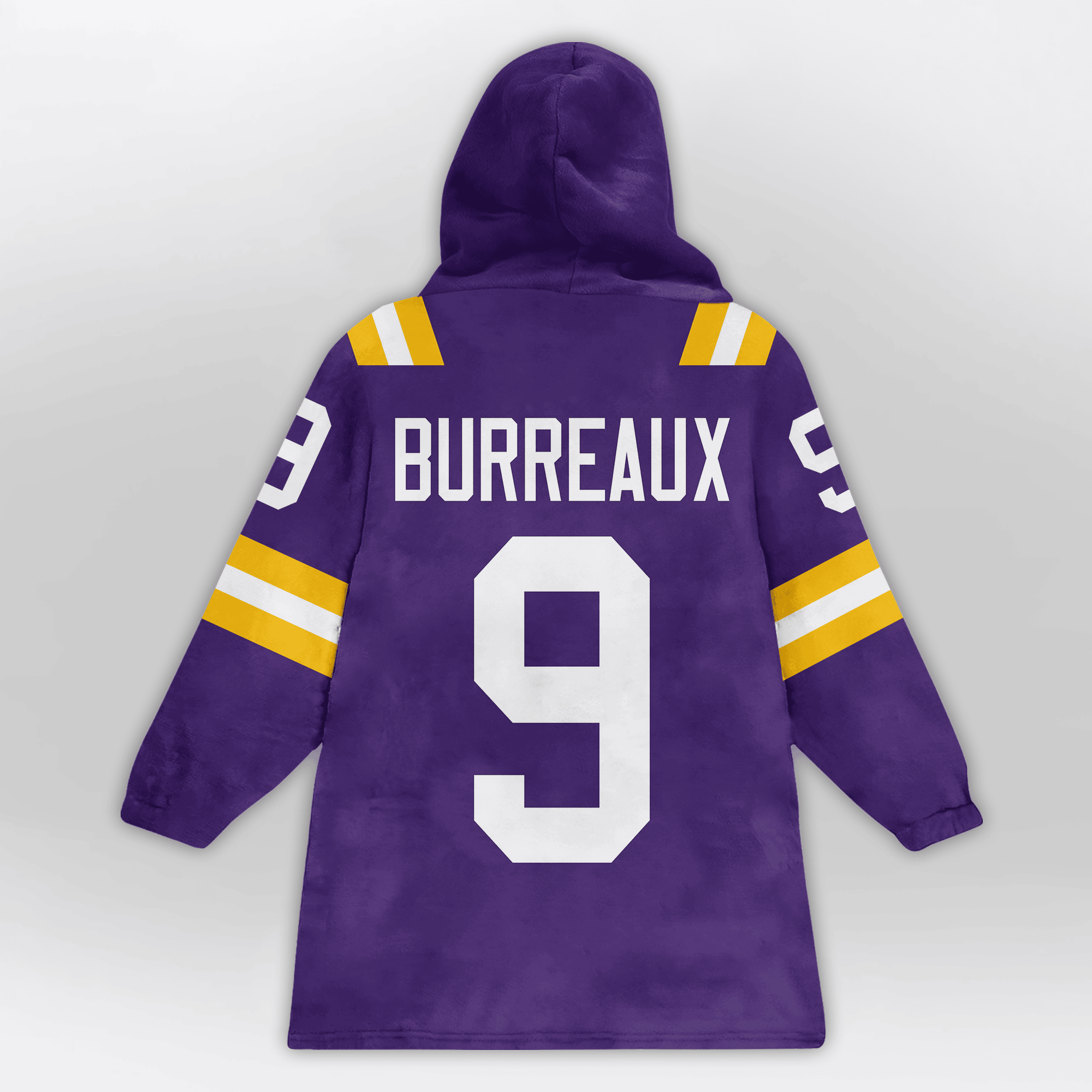 Adult J.B 9 LSU Football Unisex Blanket Hoodie