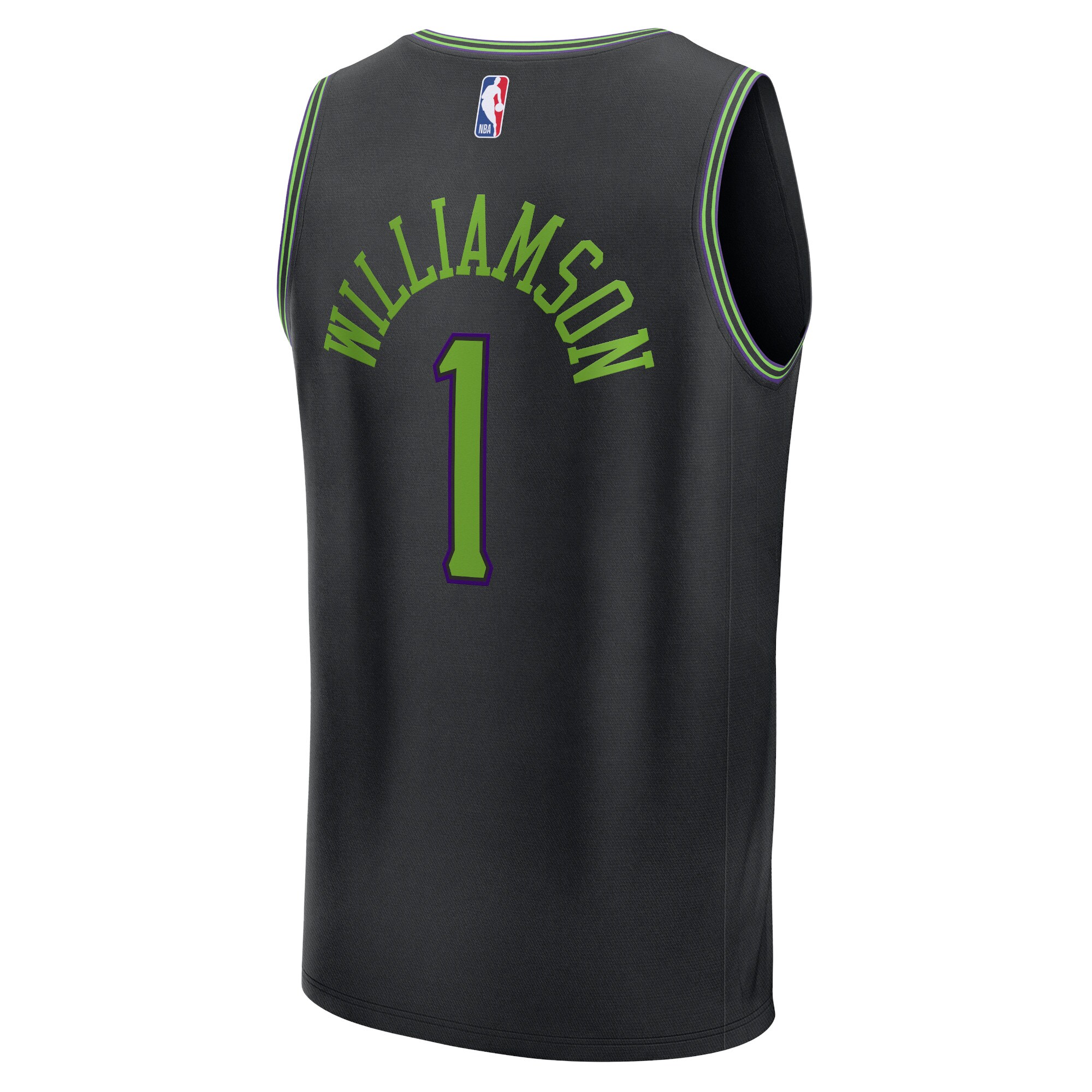 Unisex New Orleans Pelicans Zion Williamson  Black 2023/24 Fast Break Jersey - City Edition
