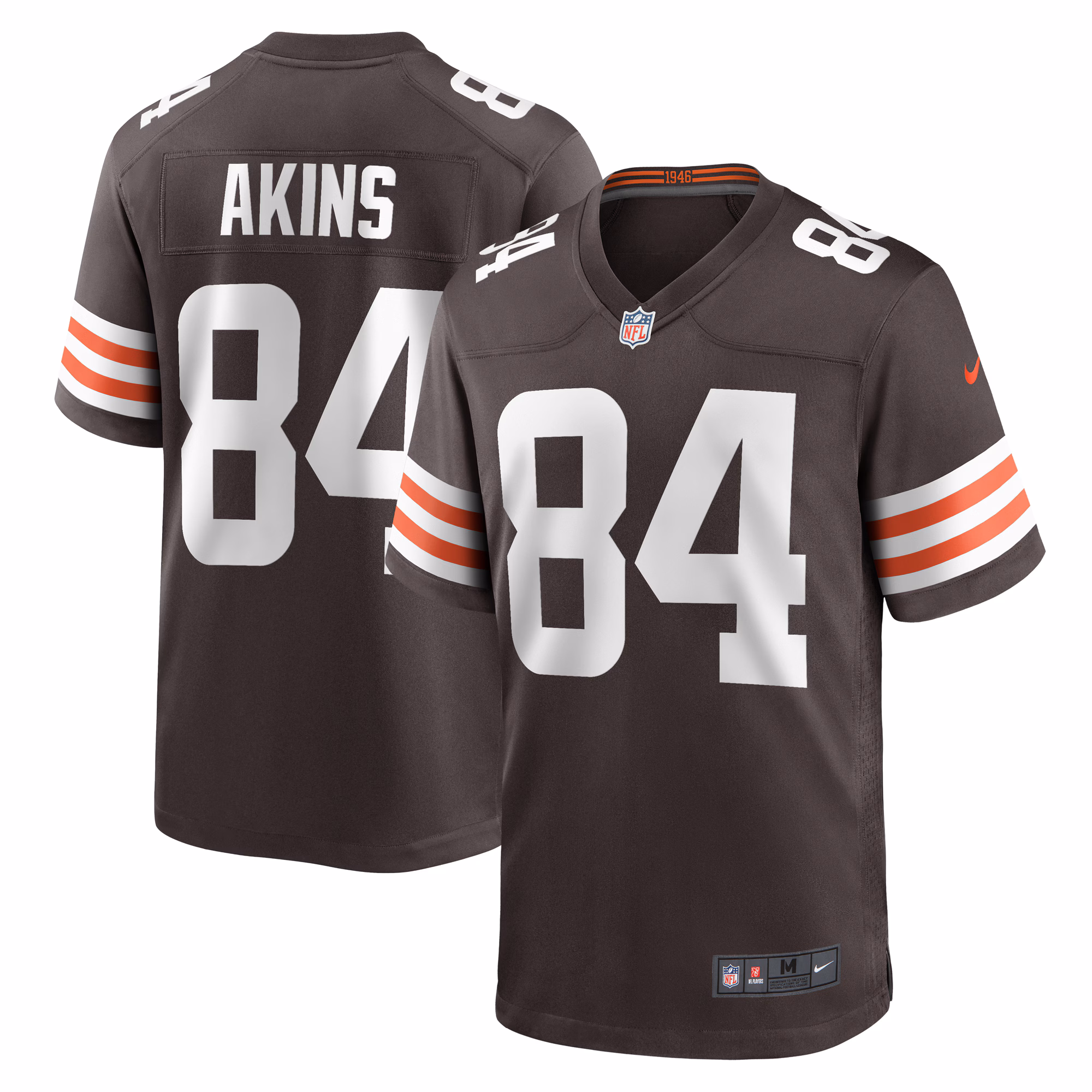 Akins Cleveland Browns Game Player Jersey - Brown