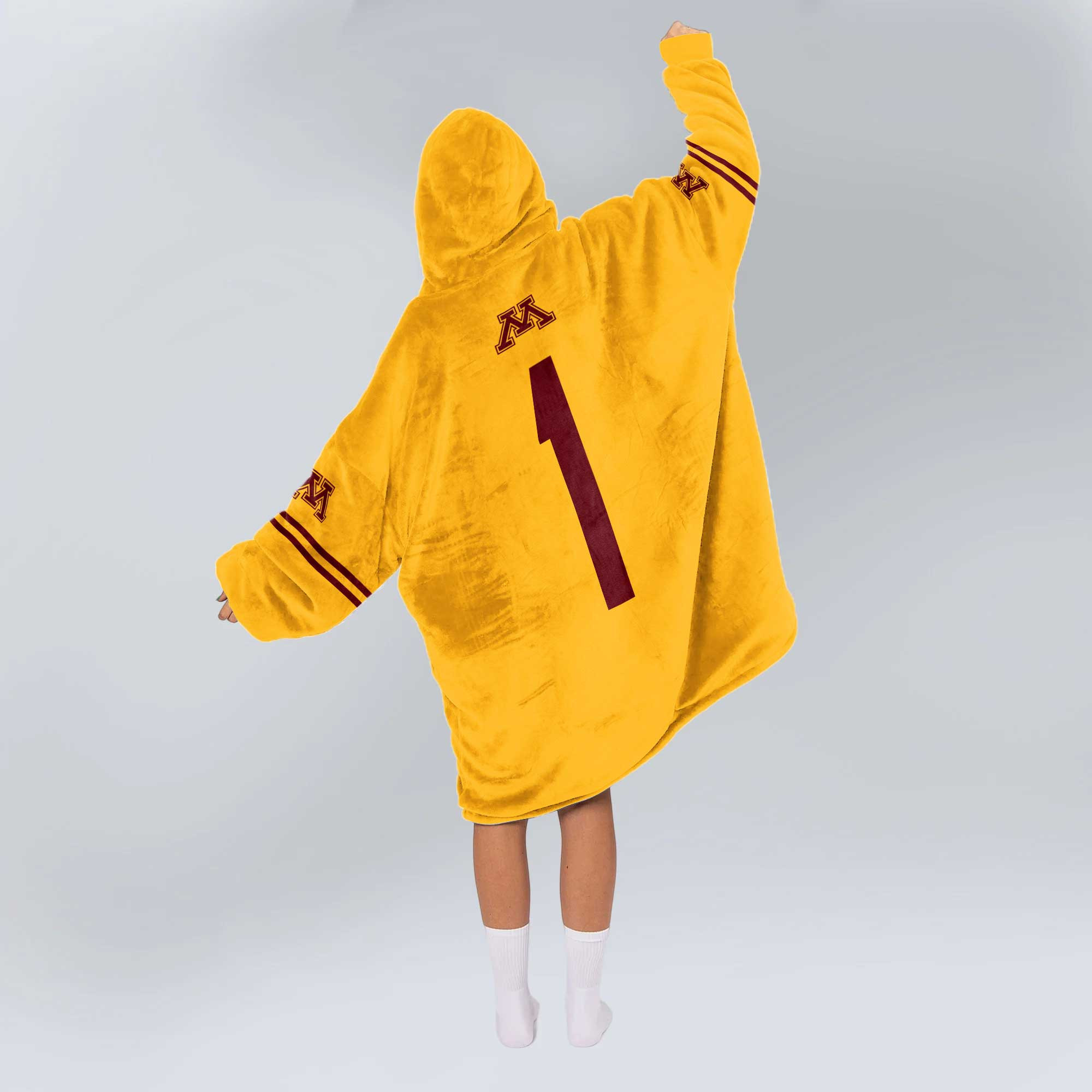 Adult 1 Minnesota Football Unisex Blanket Hoodie