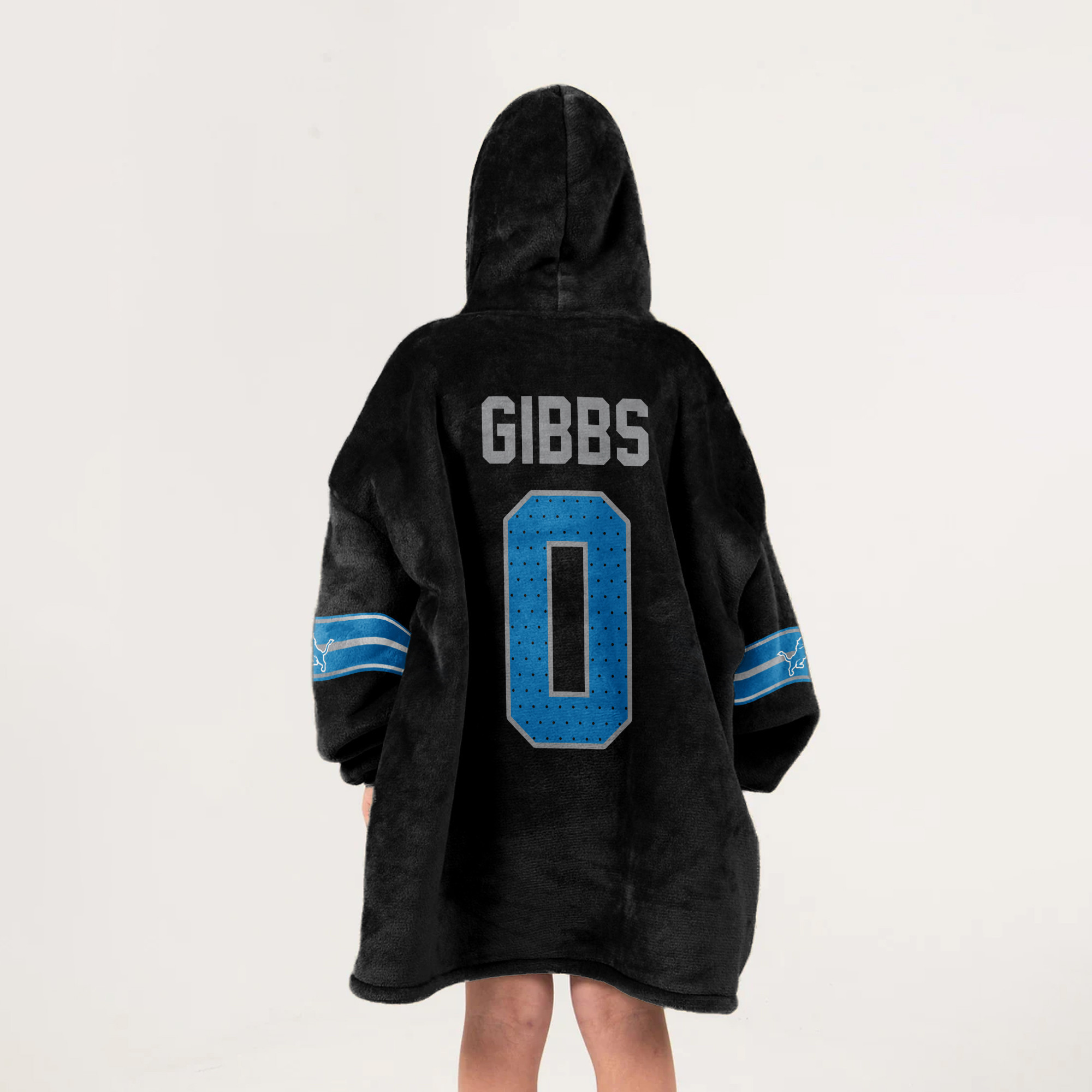 Kid 0 Detroit Football Unisex Blanket Hoodie