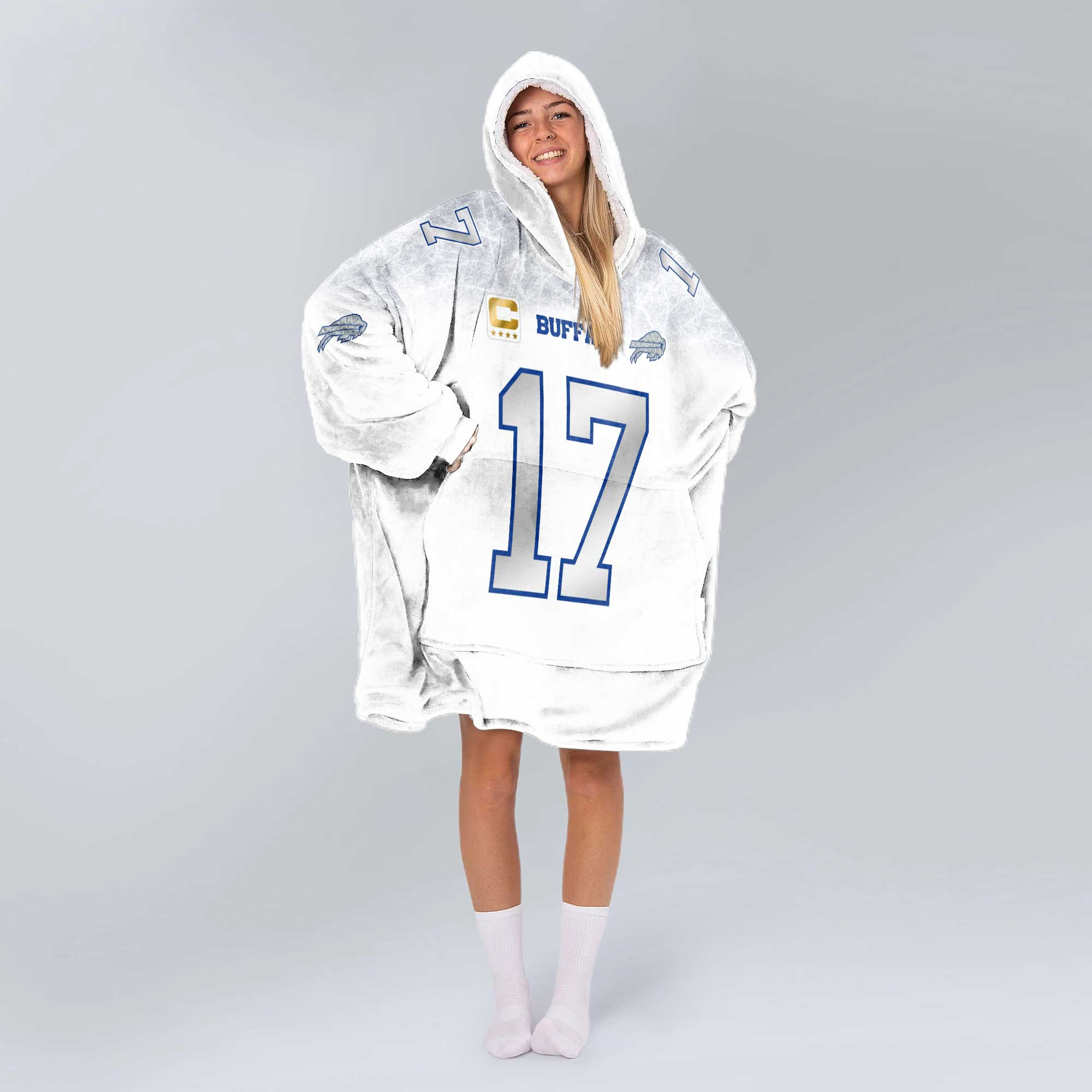 Captain J.A 17 Buffalo Football Unisex Blanket Hoodie