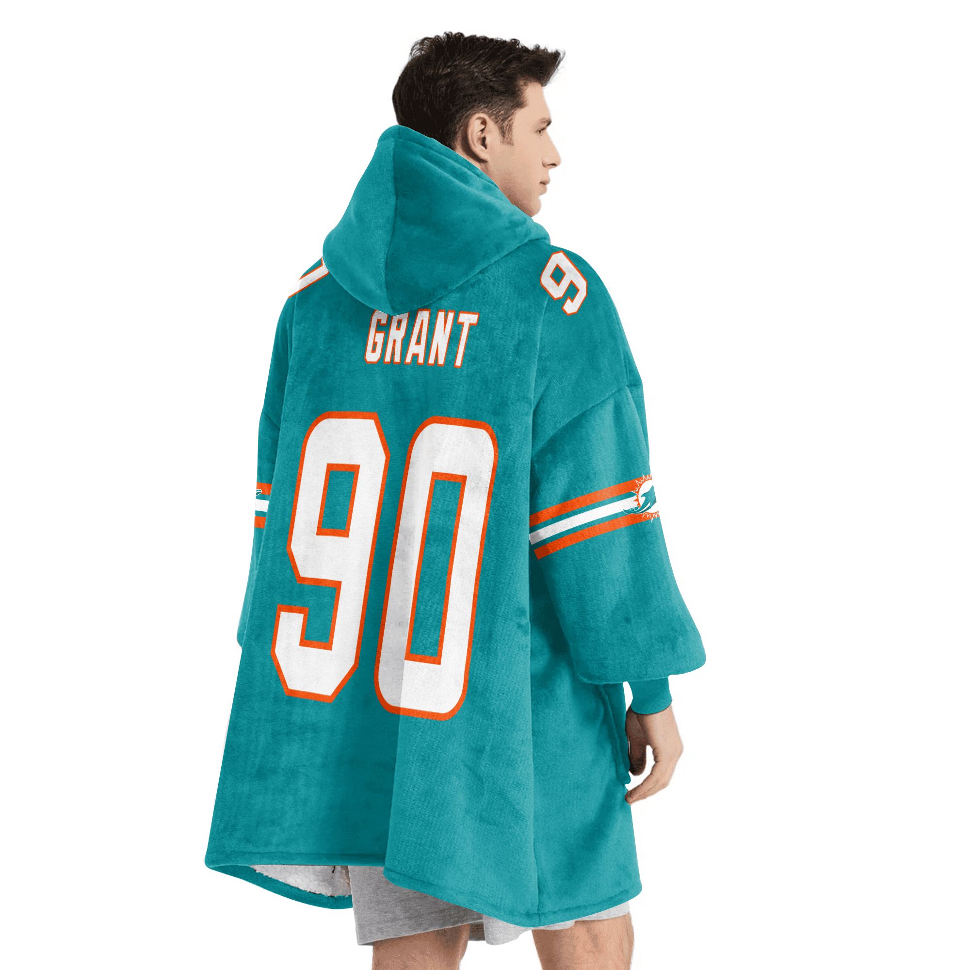 Adult 90 Miami Football Unisex Blanket Hoodie