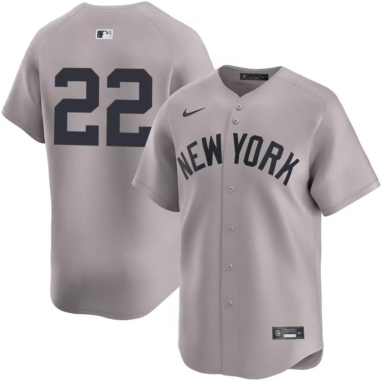 Men's New York Yankees  #22 Juan Soto Road Limited Player Jersey