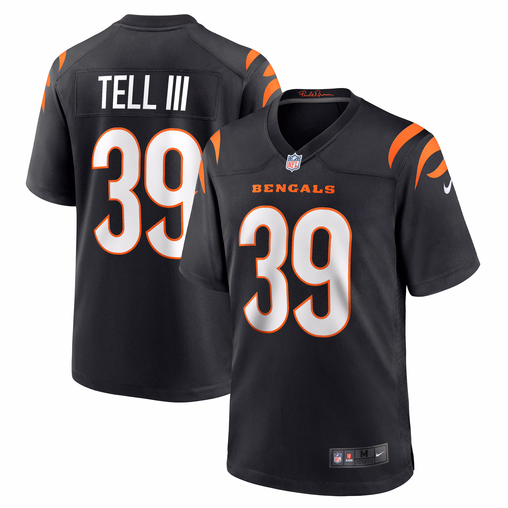Marvell Tell III Cincinnati Bengals Game Player Jersey - Black