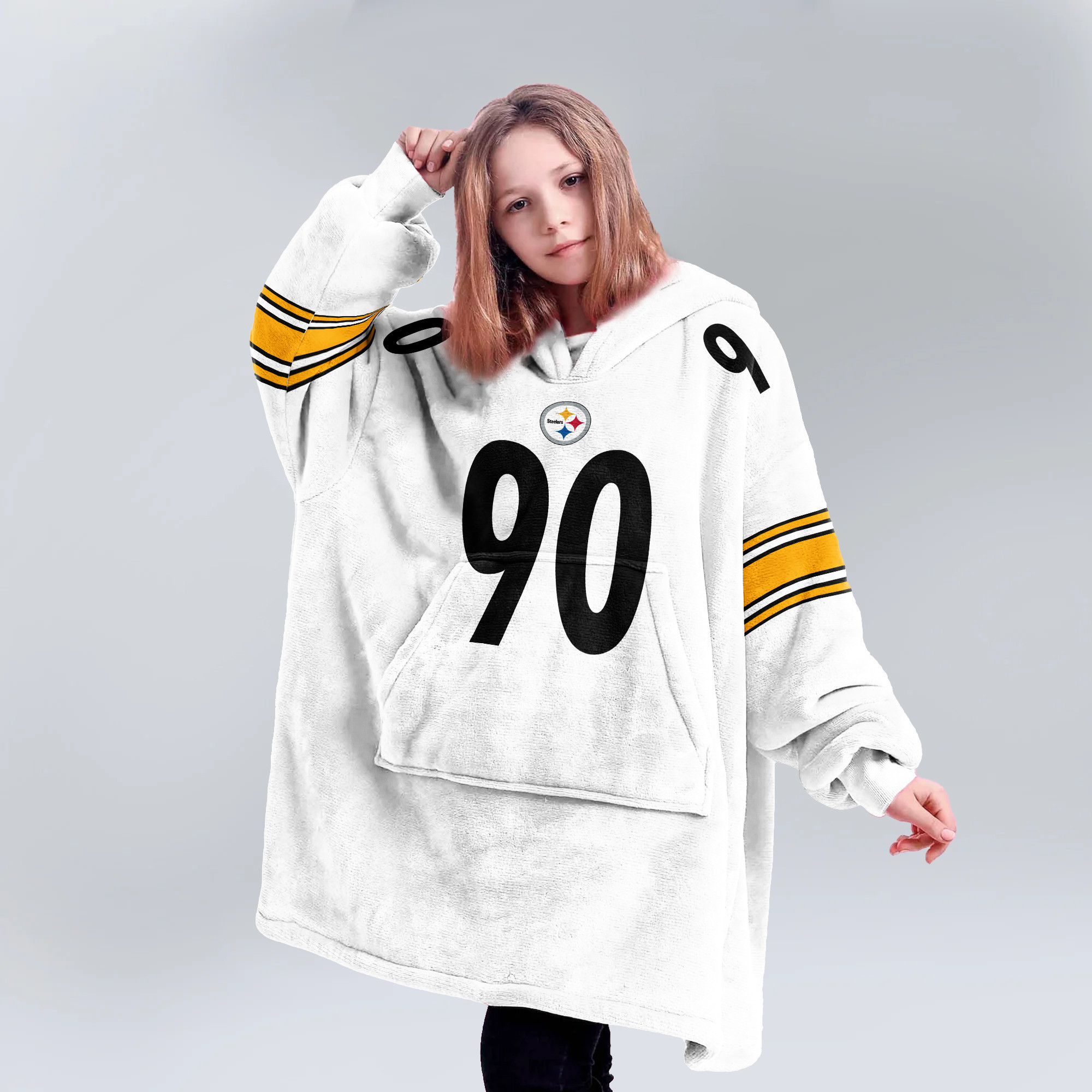 Adult T.J.W 90 Pittsburgh Football Unisex Blanket Hoodie
