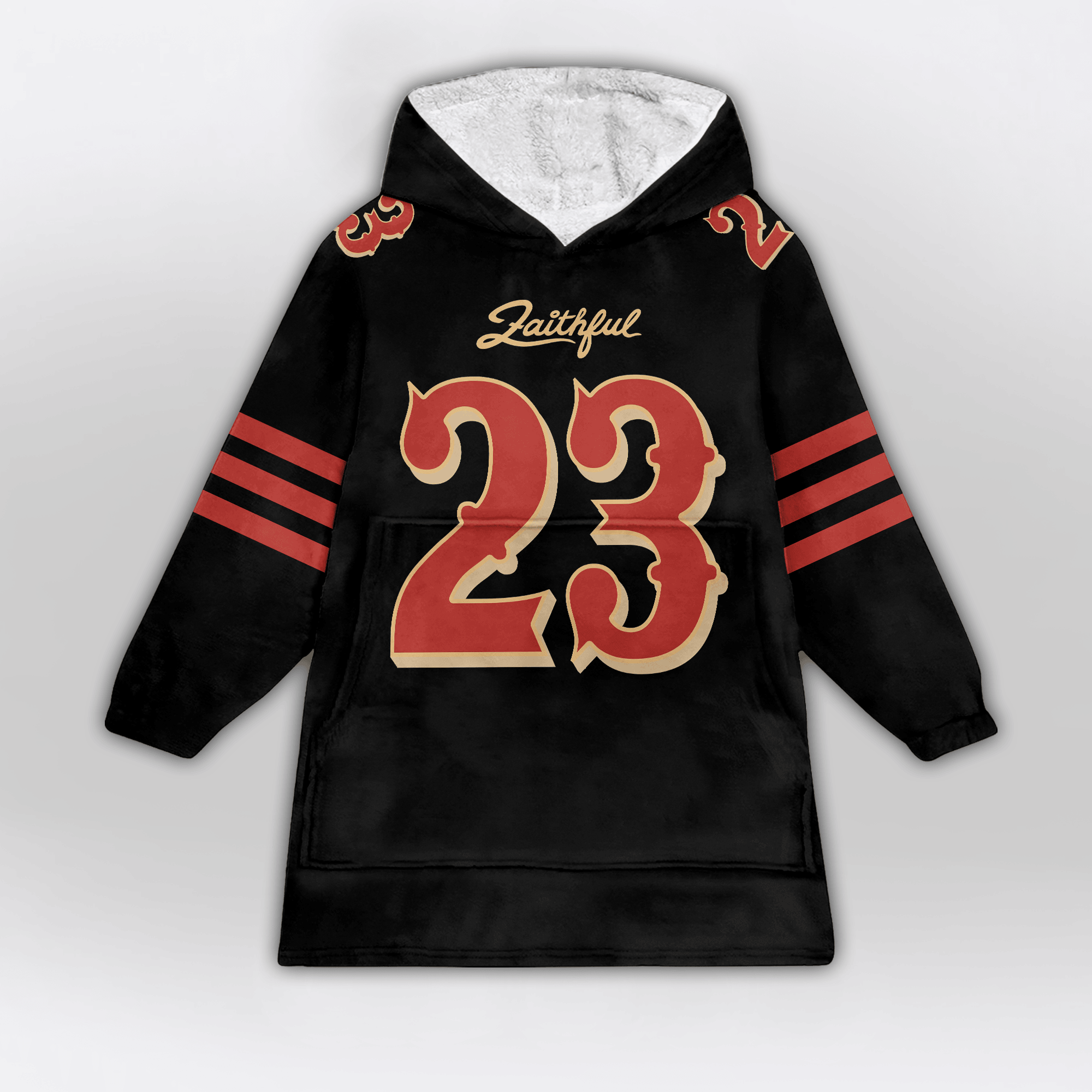 Adult C.M 23 San Francisco 49ers Football Unisex Blanket Hoodie